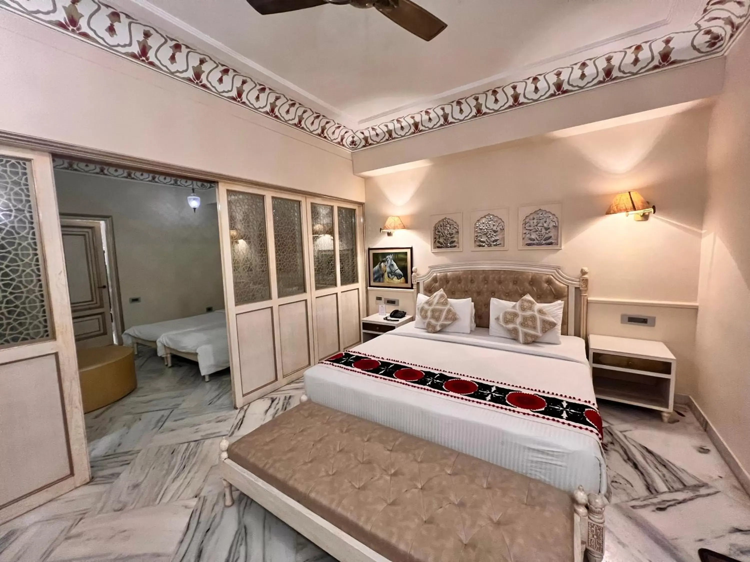 Bedroom, Bed in Laxmi Palace Heritage Boutique Hotel