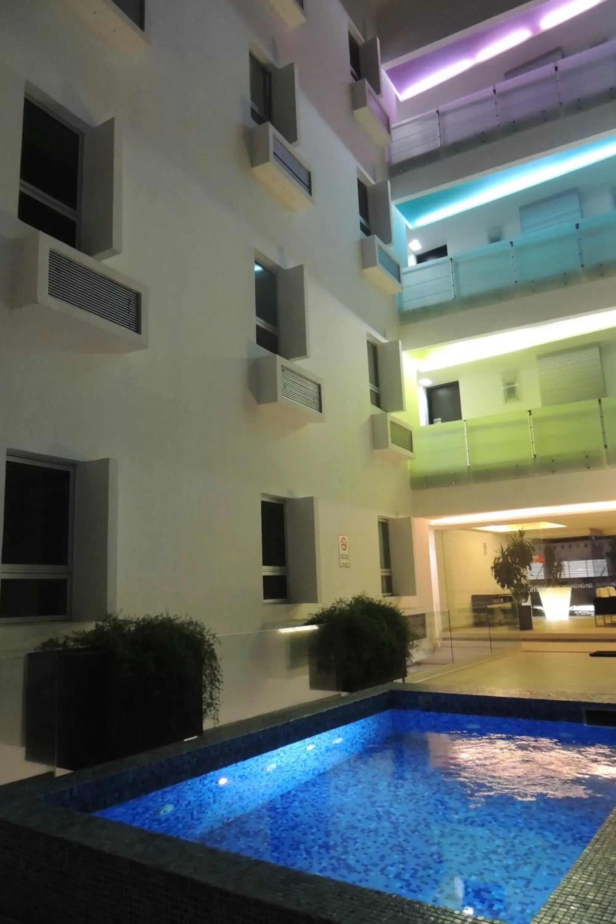 Night, Swimming Pool in Nu Hotel