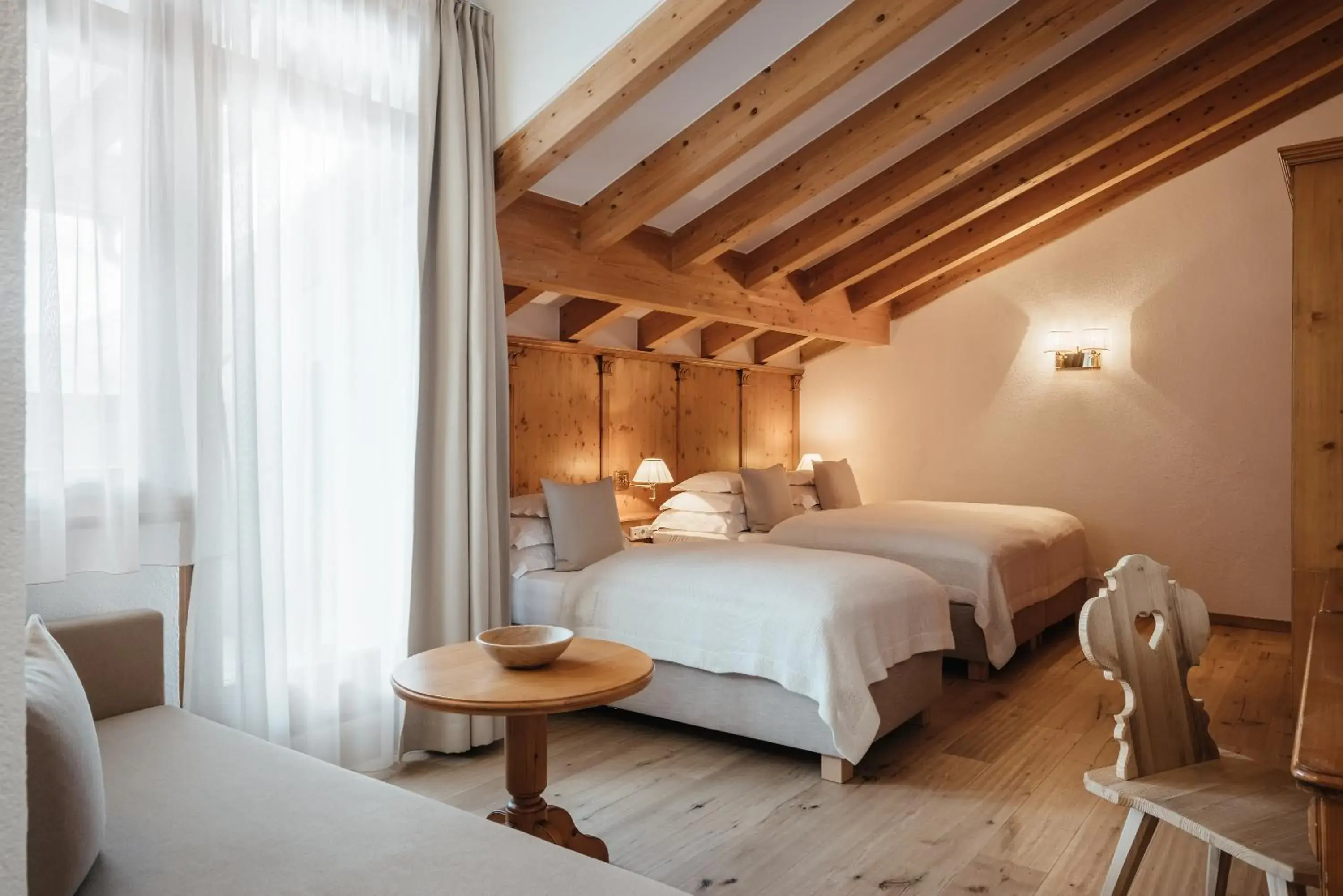 Bed in Kolfuschgerhof Mountain Resort