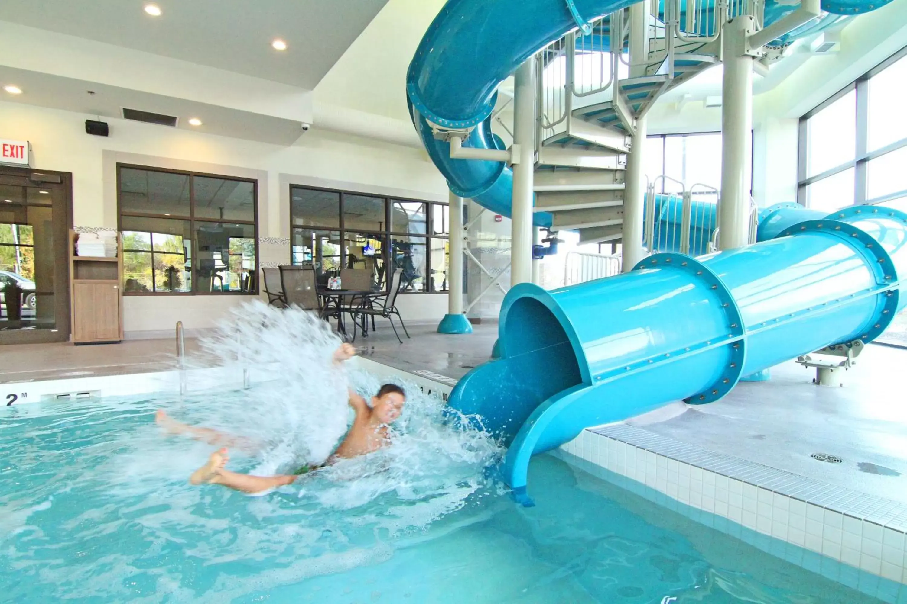 Swimming pool, Water Park in Holiday Inn Express and Suites Calgary University, an IHG Hotel