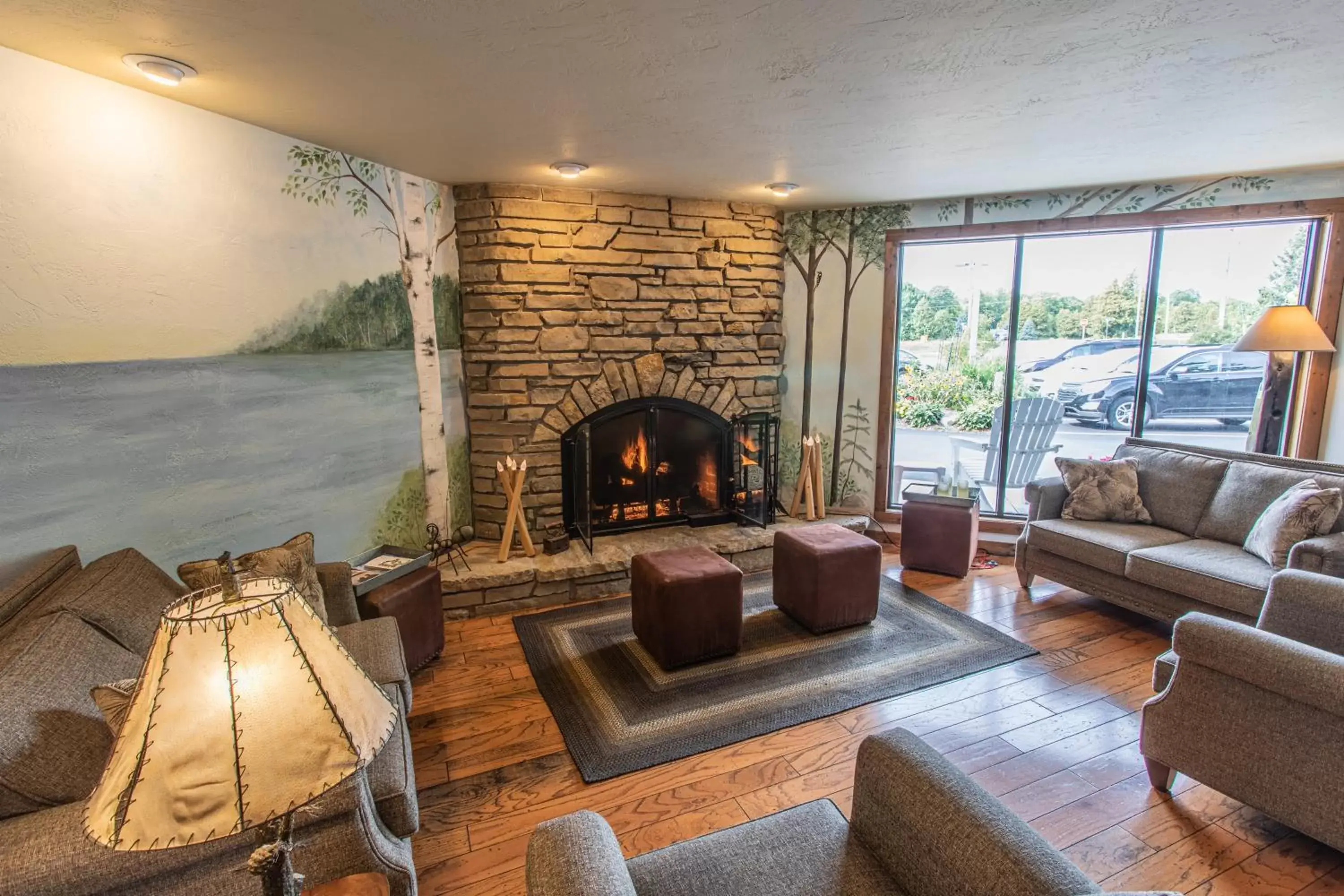 Seating Area in Open Hearth Lodge