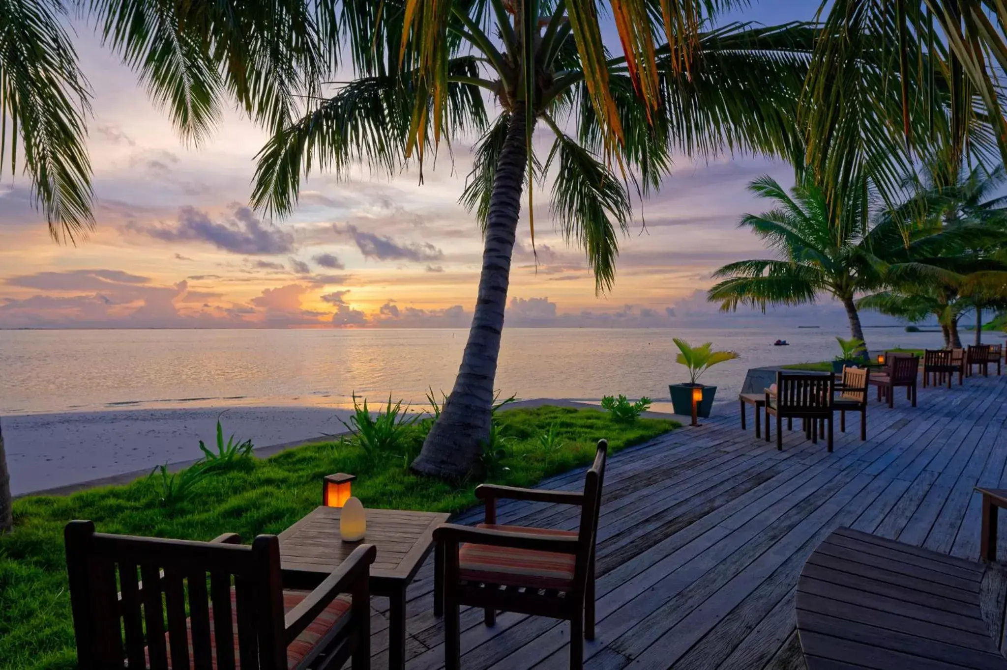 Patio in Canareef Resort Maldives