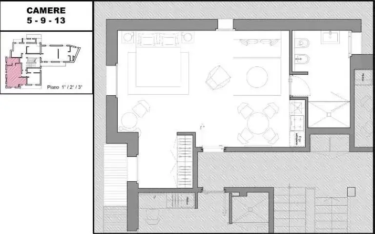 Floor Plan in Amare Suite & Apartments