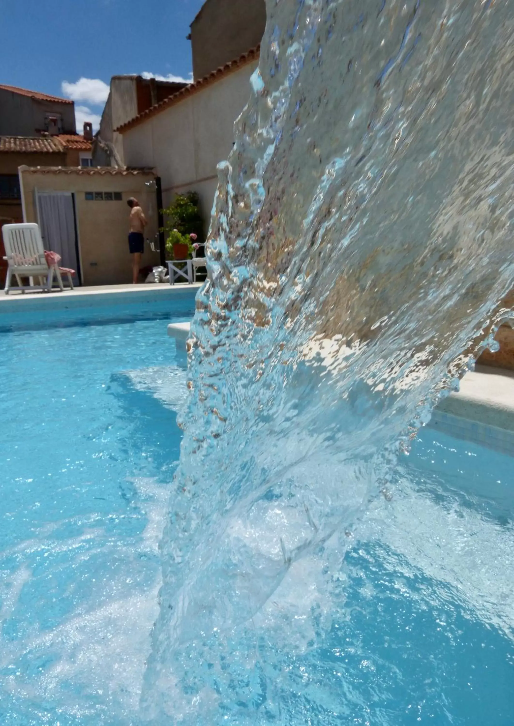 Patio, Swimming Pool in Hotel Rural Sisapo