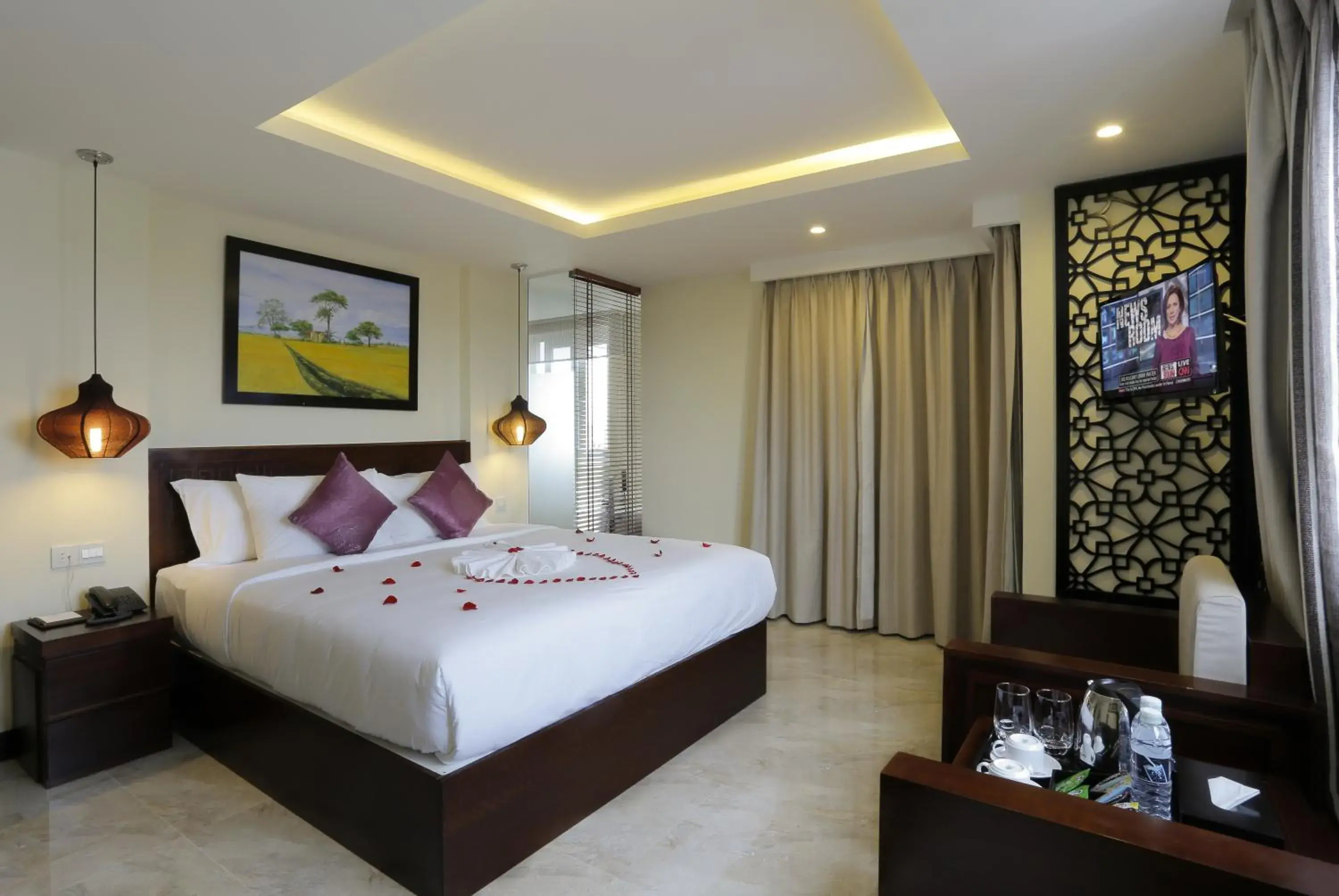 TV and multimedia, Bed in River Suites Hoi An