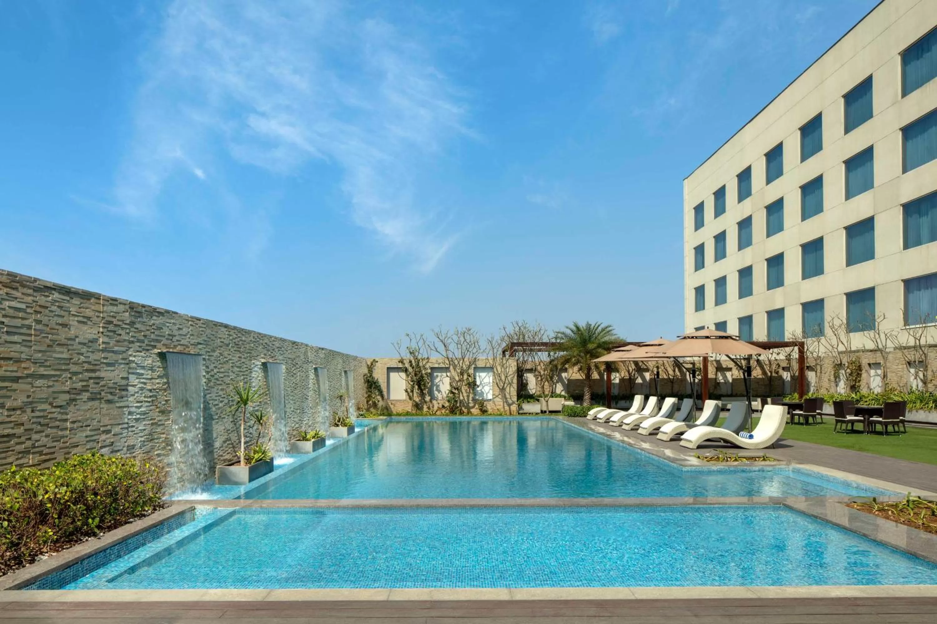 Pool view in Radisson Blu Faridabad