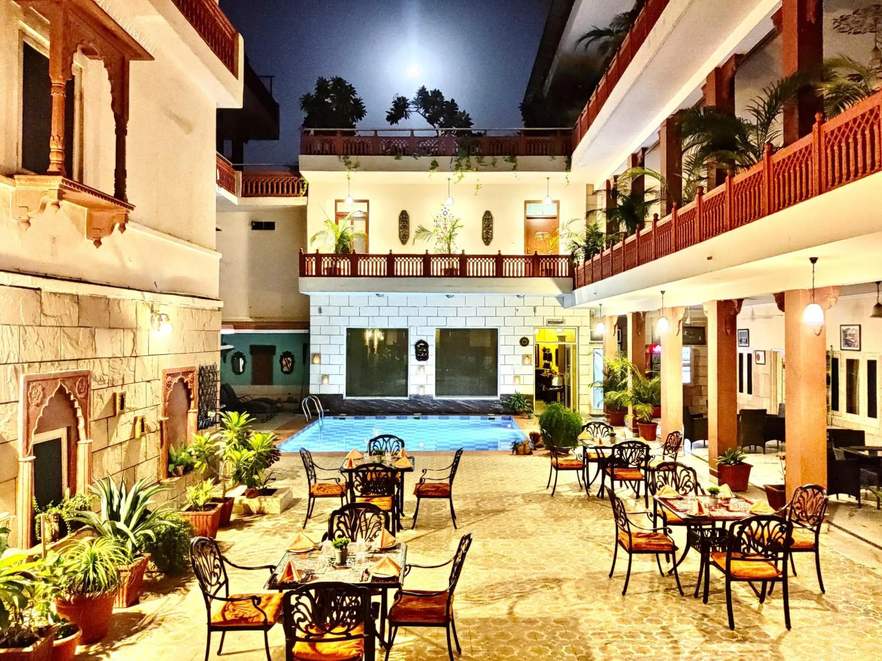 Patio in Suryaa Villa Jaipur - A Boutique Heritage Haveli