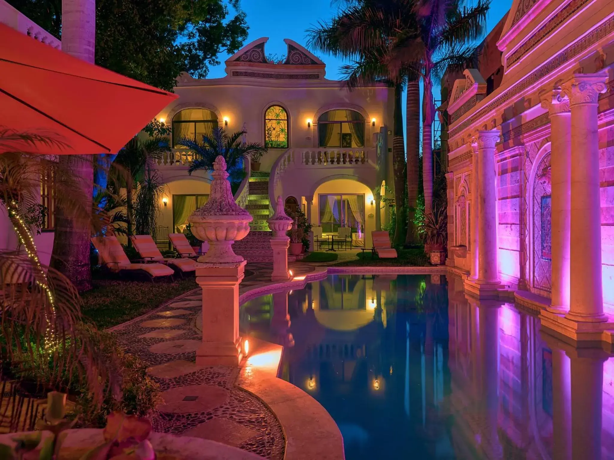 Night, Swimming Pool in El Palacito Secreto Luxury Boutique Hotel & Spa