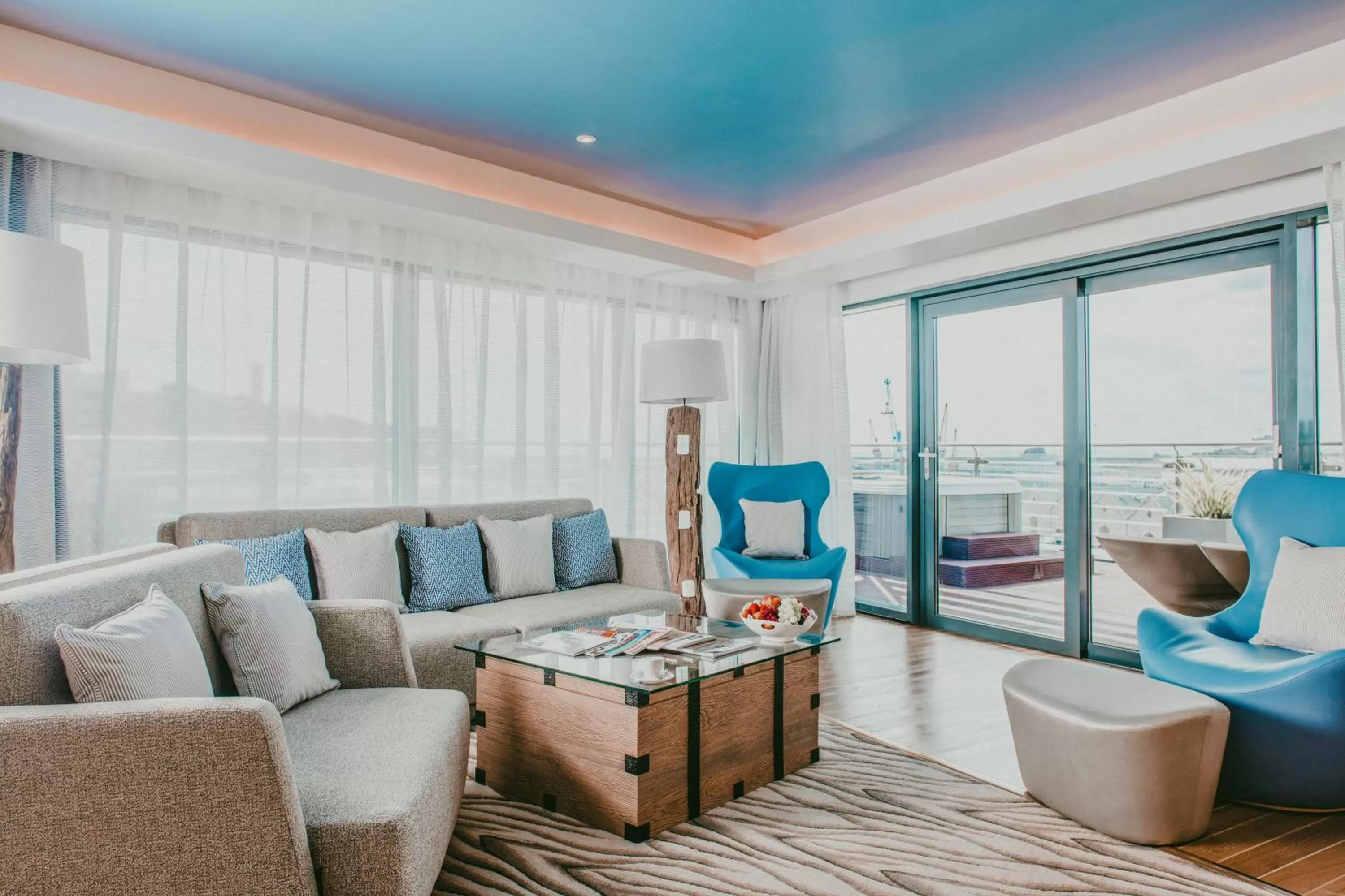 Living room in The Royal Yacht