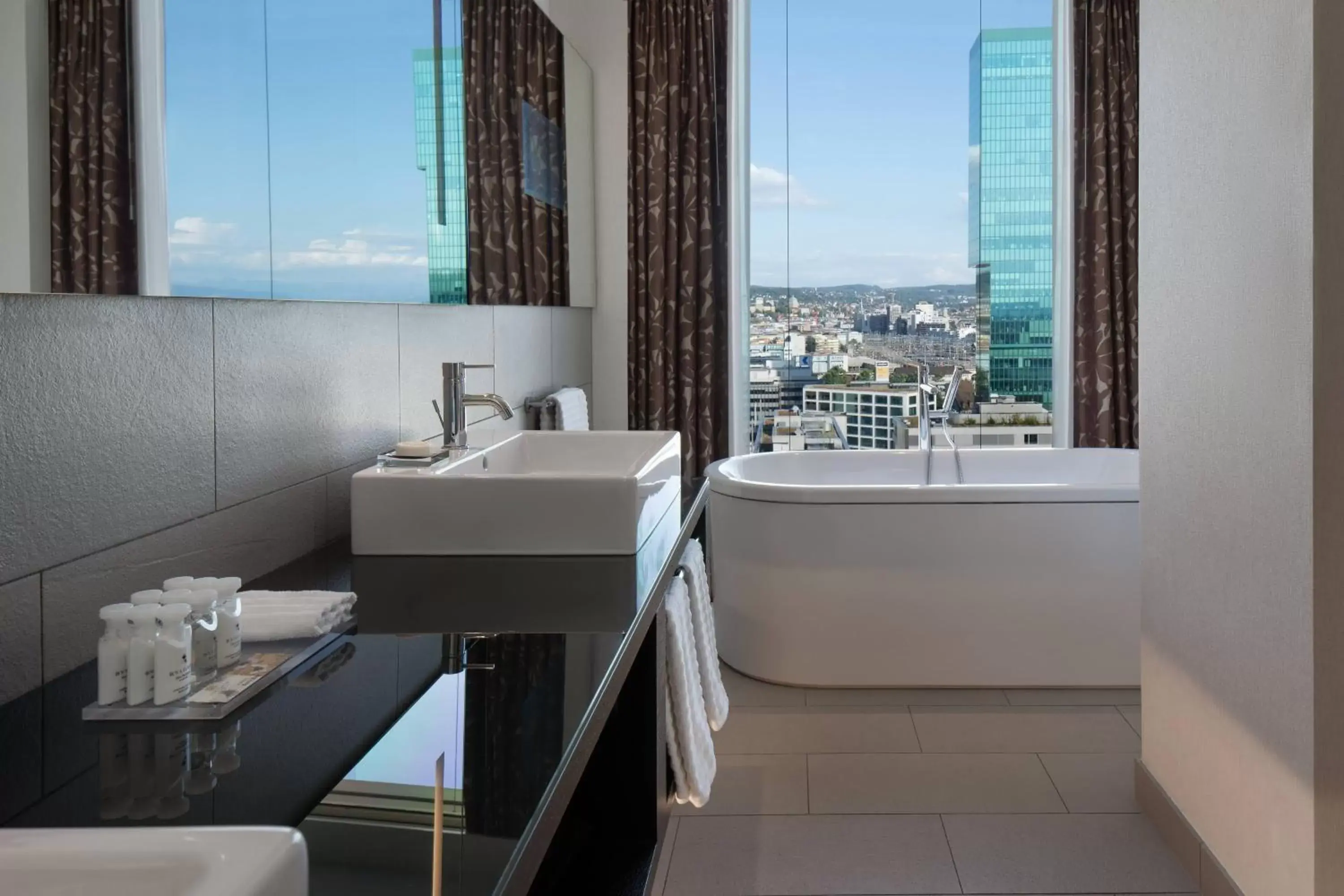 Bathroom in Renaissance Zurich Tower Hotel