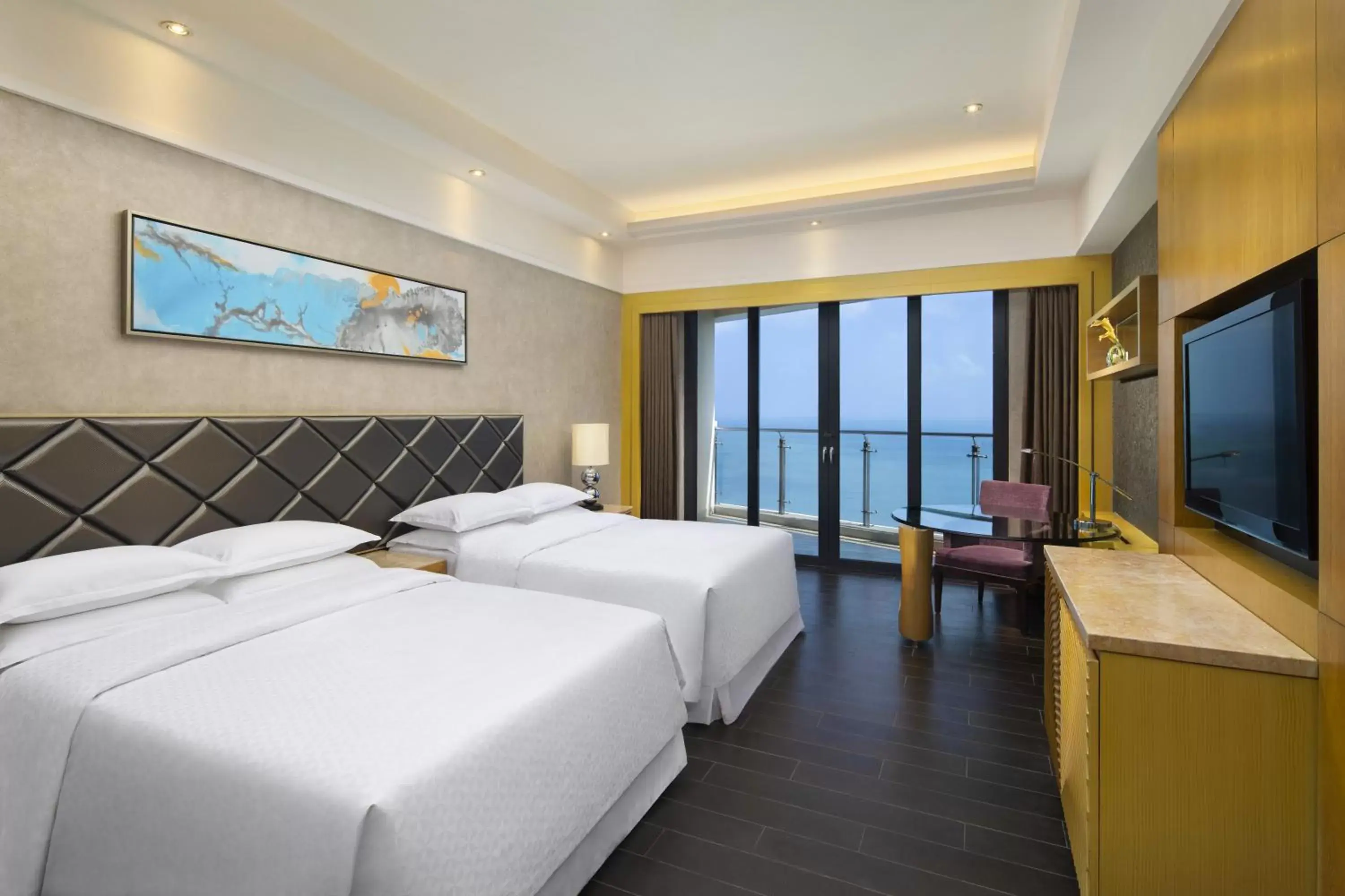 Premium Ocean View Room, Guest room, 2 Doubles, Ocean view, High floor, Balcony in Four Points by Sheraton Hainan, Sanya Premium Ocean View Room, Guest room, 2 Doubles, Ocean view, High floor, Balcony in Four Points by Sheraton Hainan, Sanya