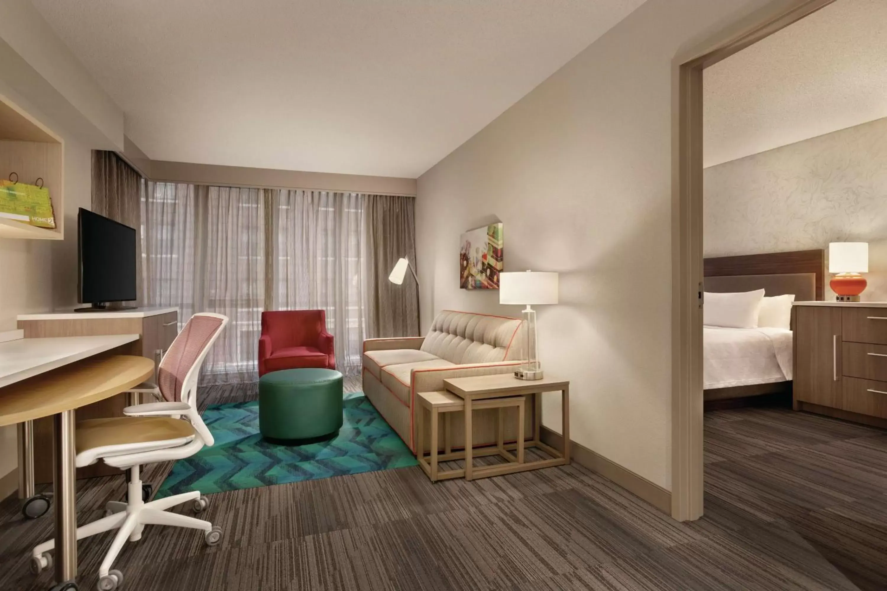Bedroom, Seating Area in Home2 Suites By Hilton Chicago River North