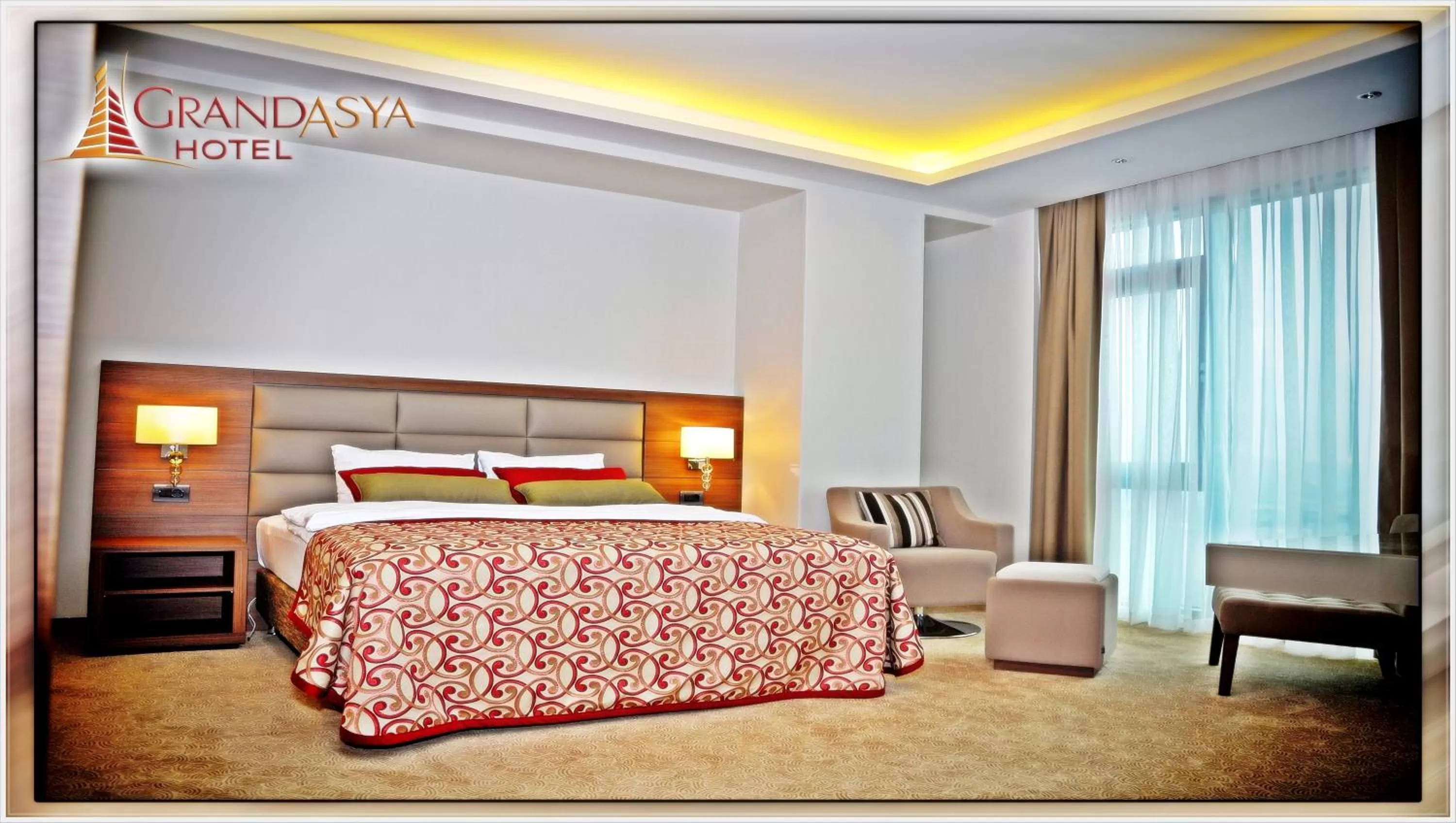 Bed in Grand Asya Hotel