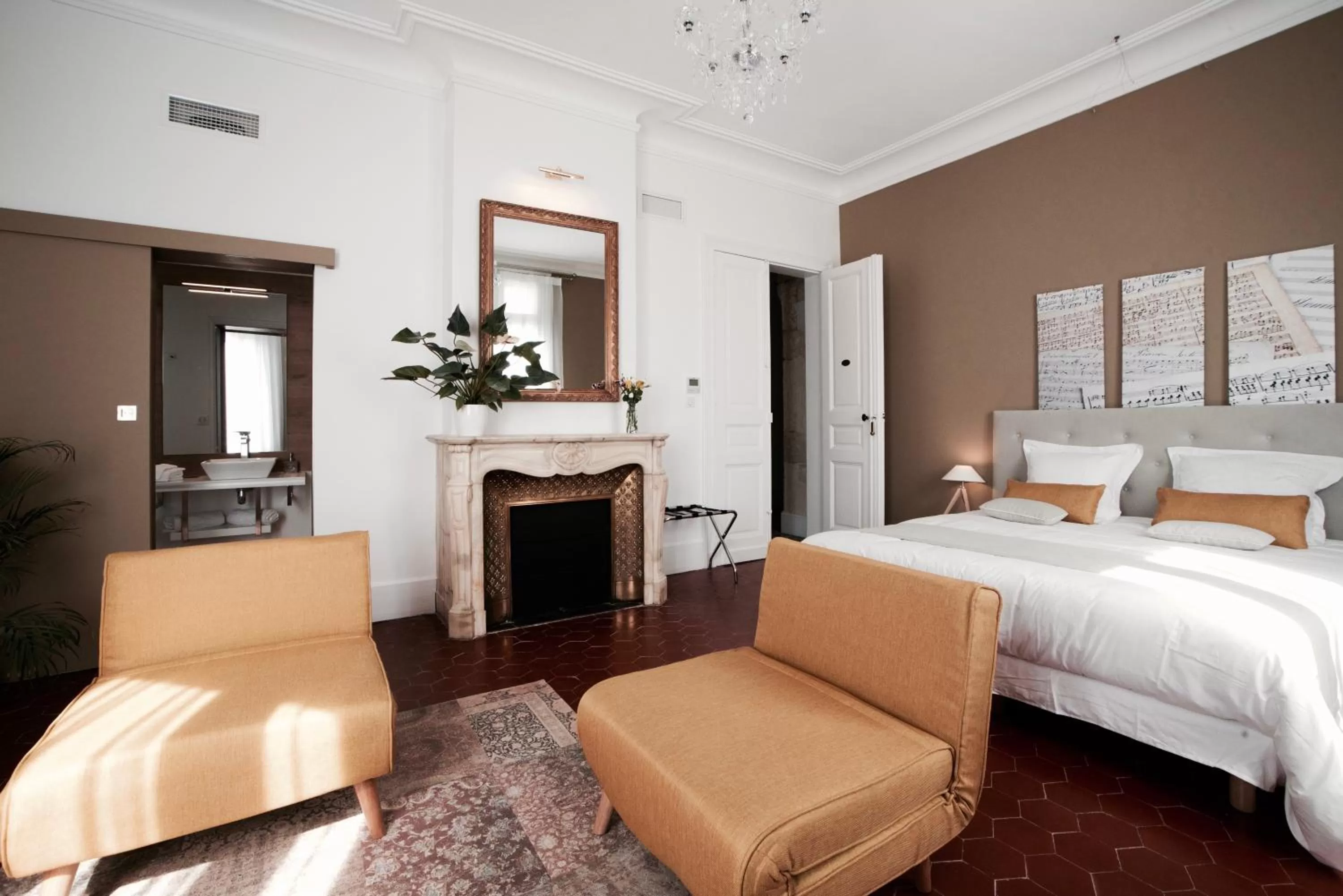 Bed in La Domitia - Maison d'hôtes, massages & bien-être