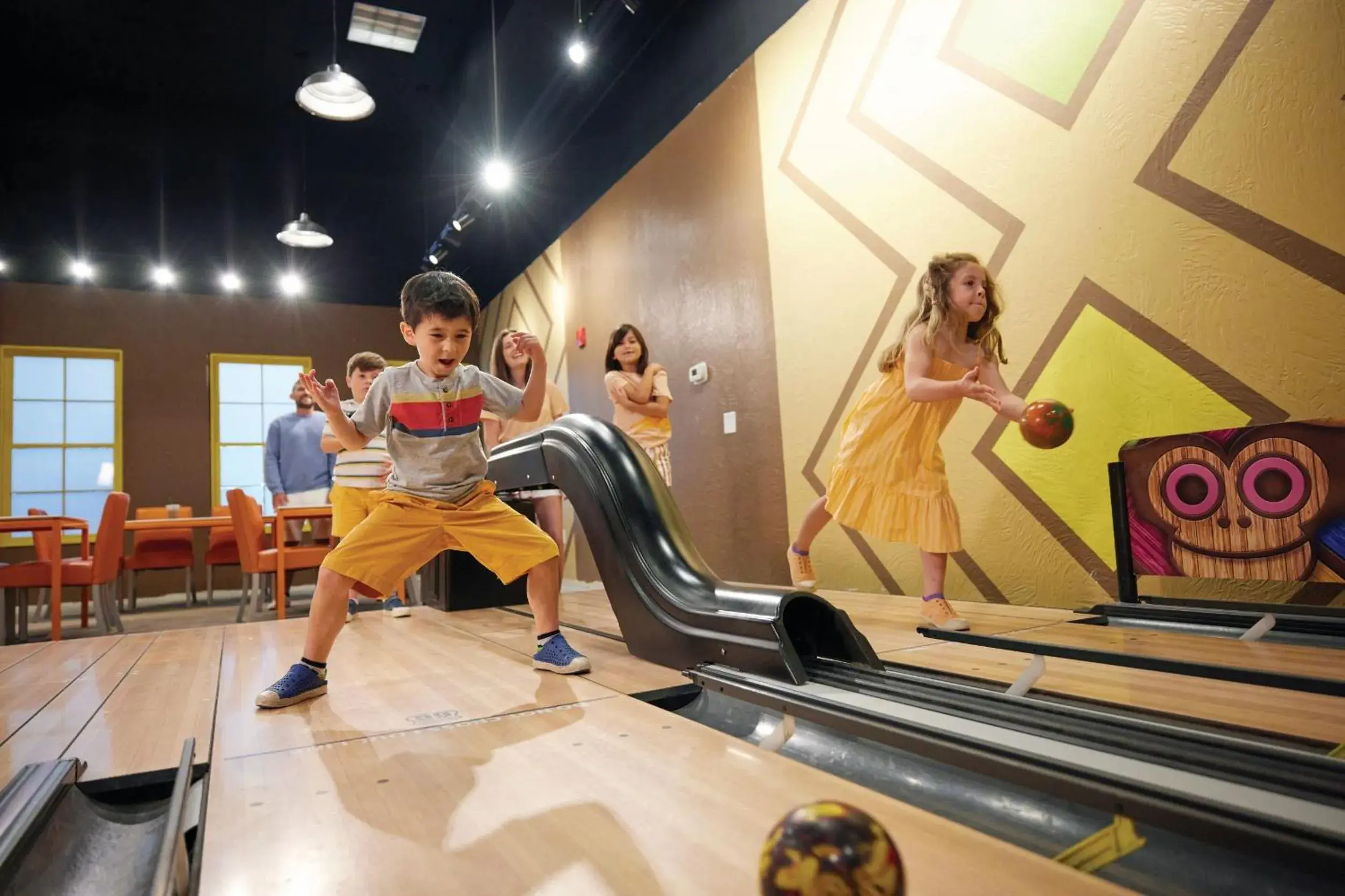 Bowling in Cedar Point Castaway Bay Indoor Water Park