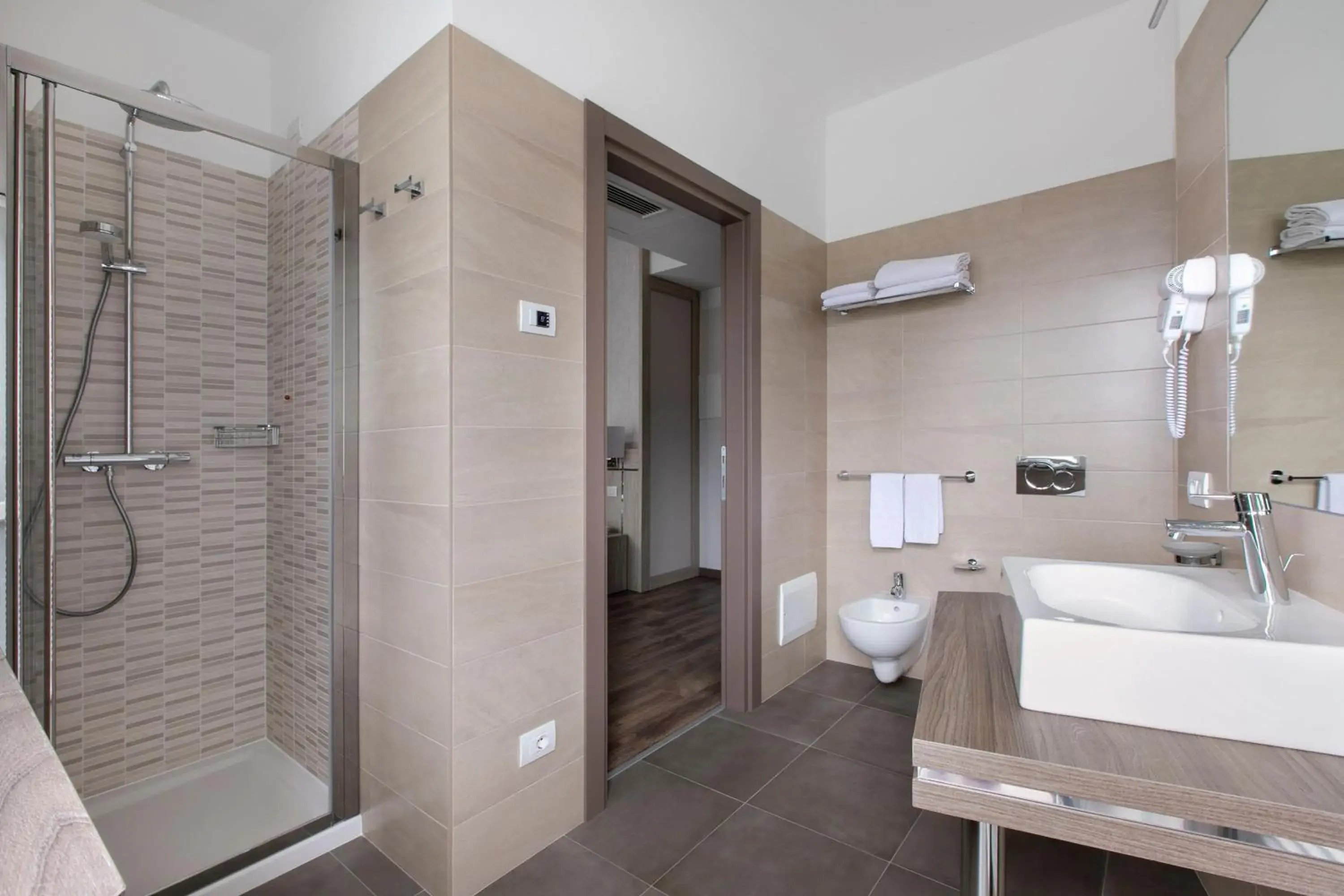 Shower, Bathroom in Hotel Conradi
