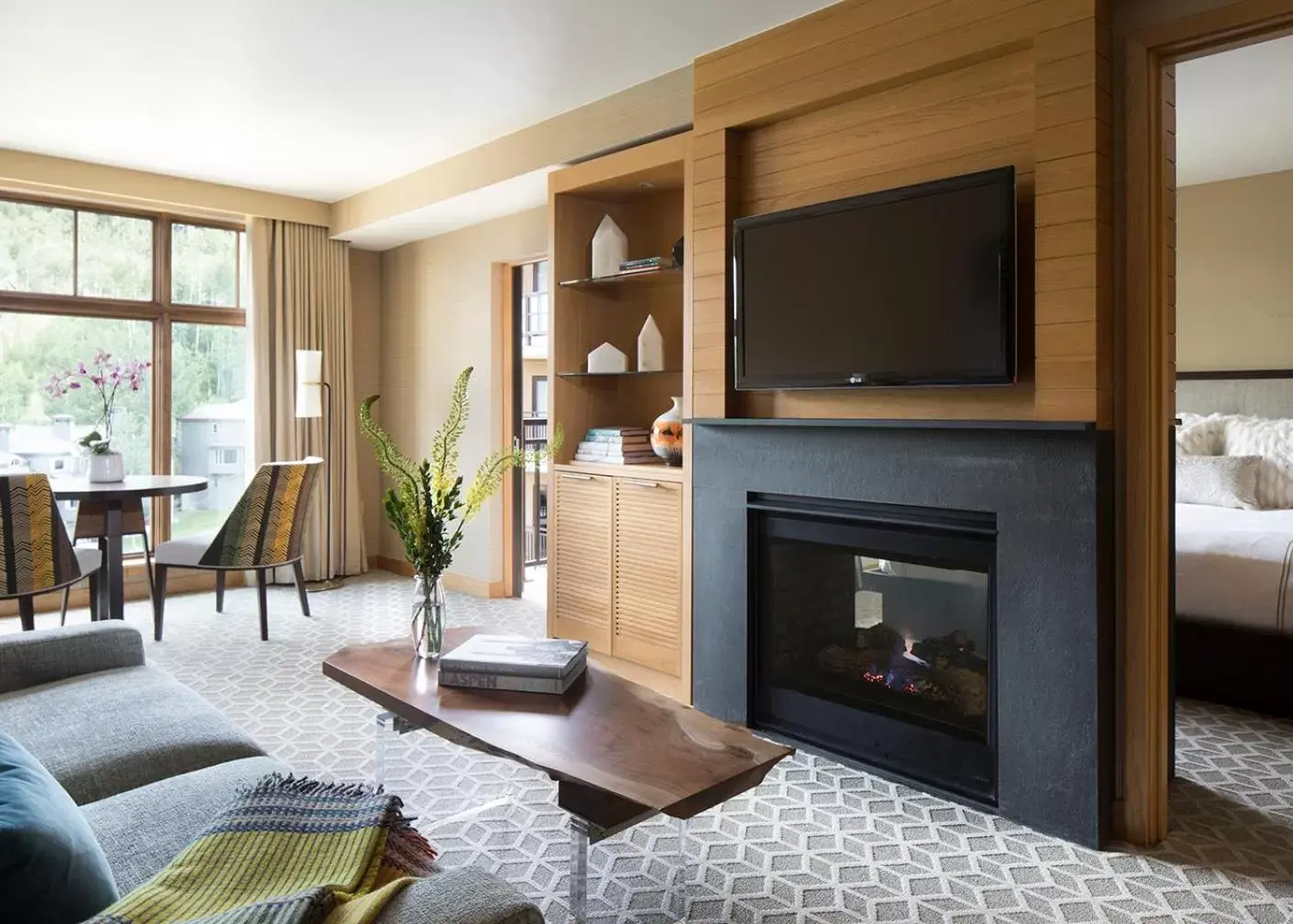 Living room, TV/Entertainment Center in Viceroy Snowmass