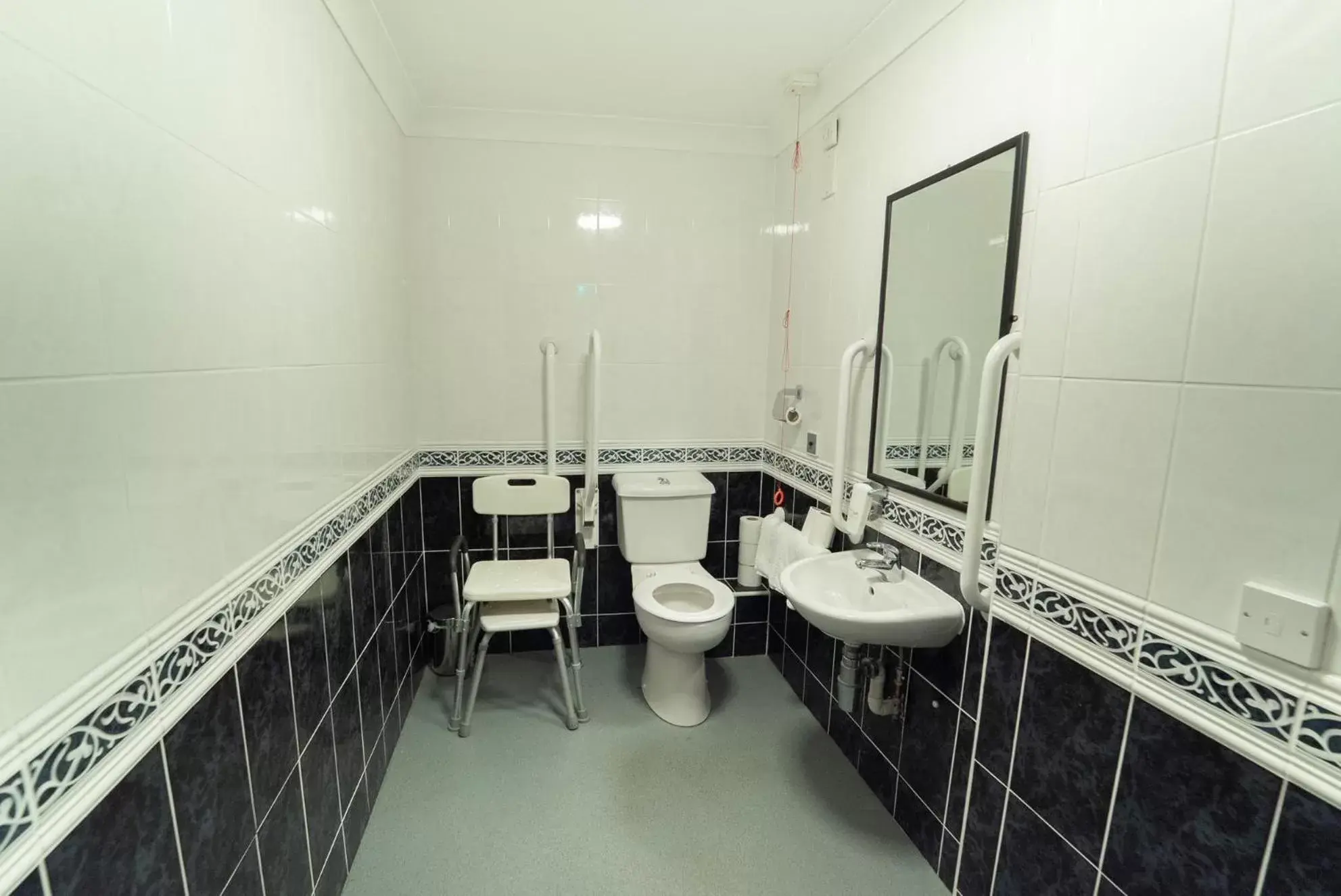 Facility for disabled guests, Bathroom in Littlebury Hotel