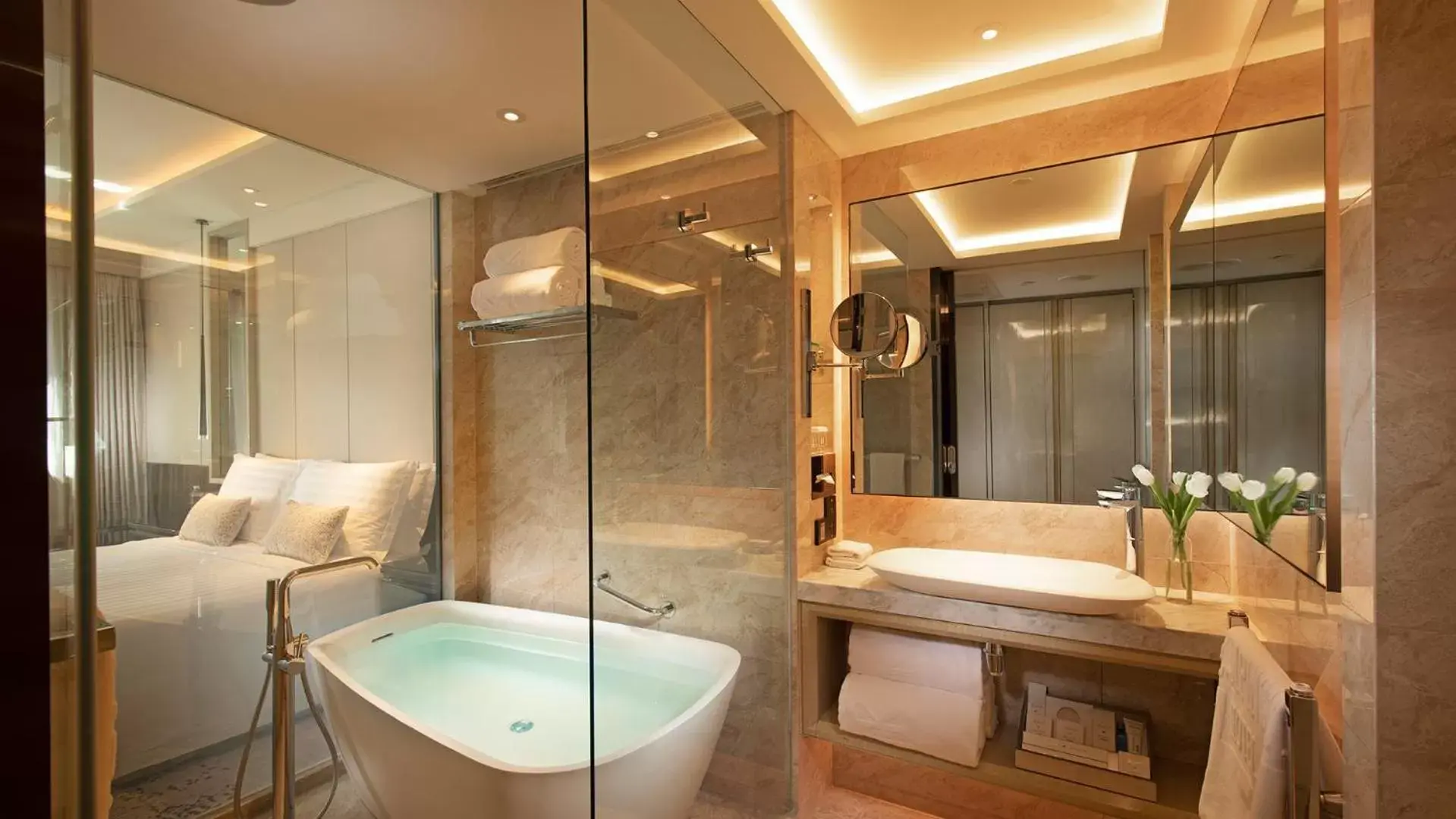 Bathroom in Kempinski Hotel Beijing Yansha Center