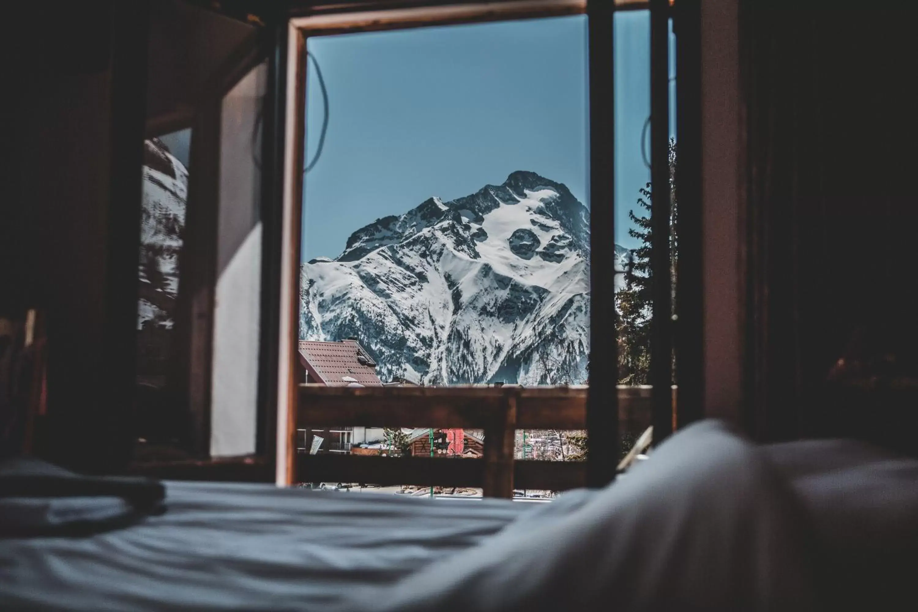 Bedroom, Winter in Hotel Le Cairn