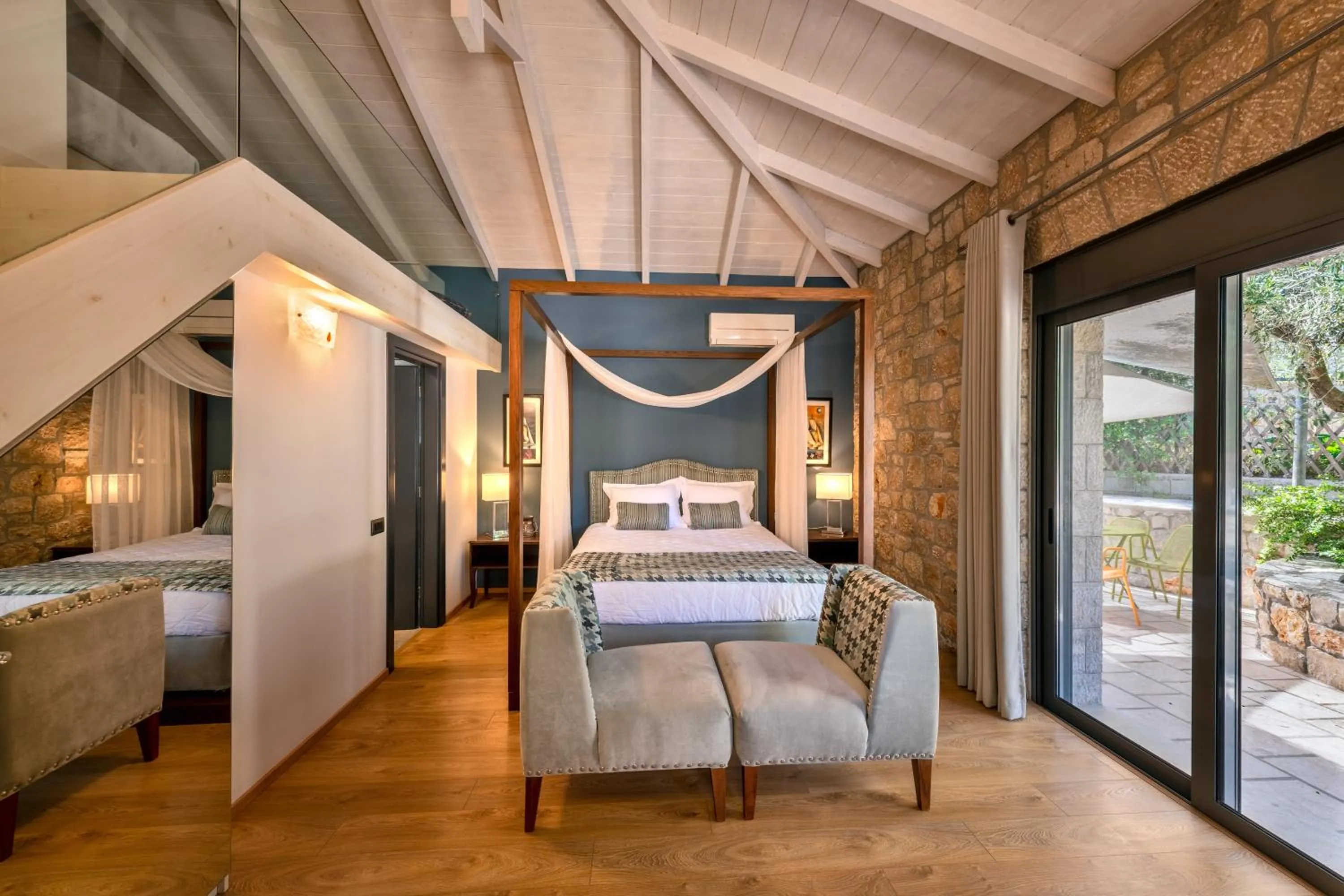 Bed in Anthemion Suites and Villas