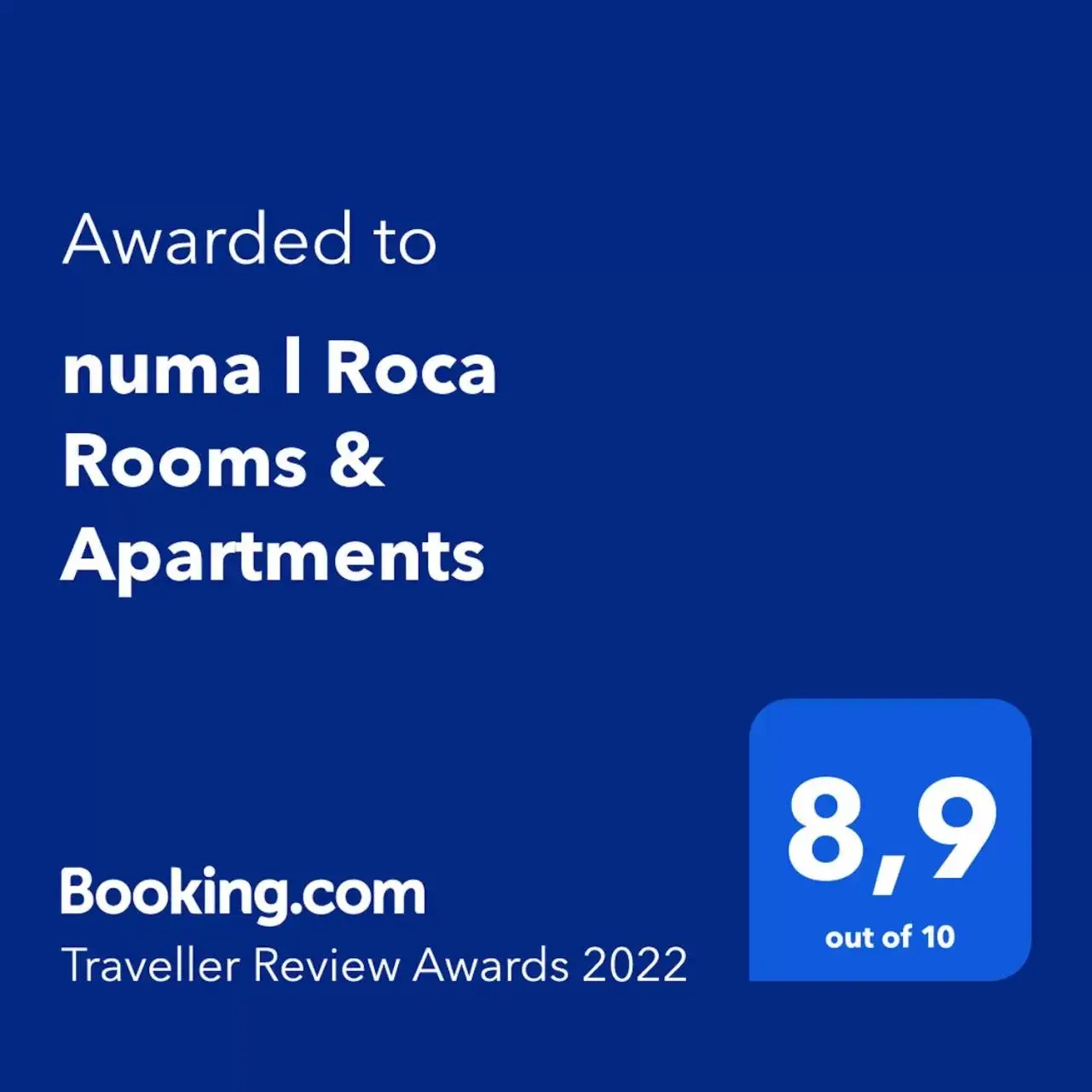 Certificate/Award, Logo/Certificate/Sign/Award in numa l Roca Rooms & Apartments