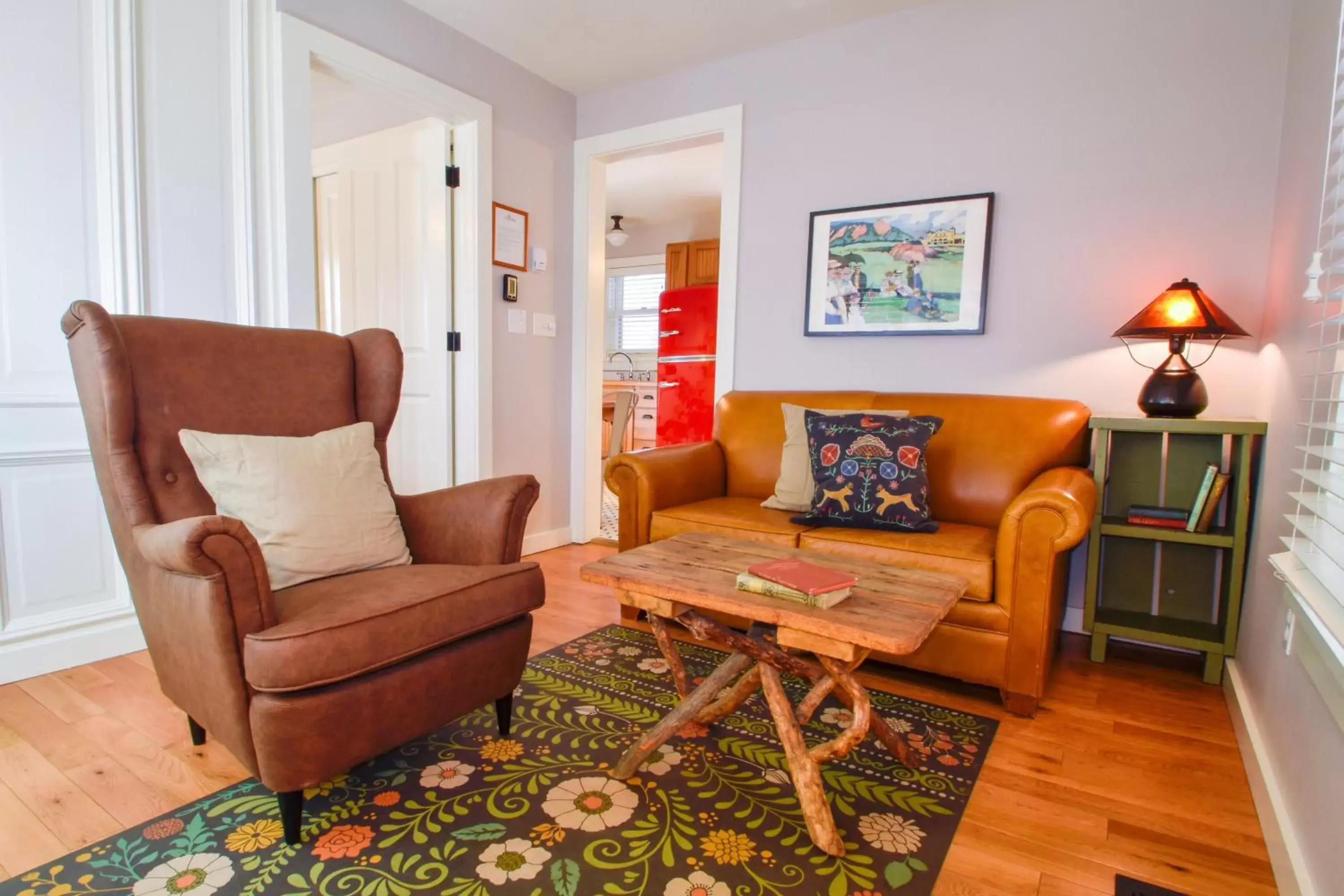 Living room, Seating Area in Colorado Chautauqua Cottages