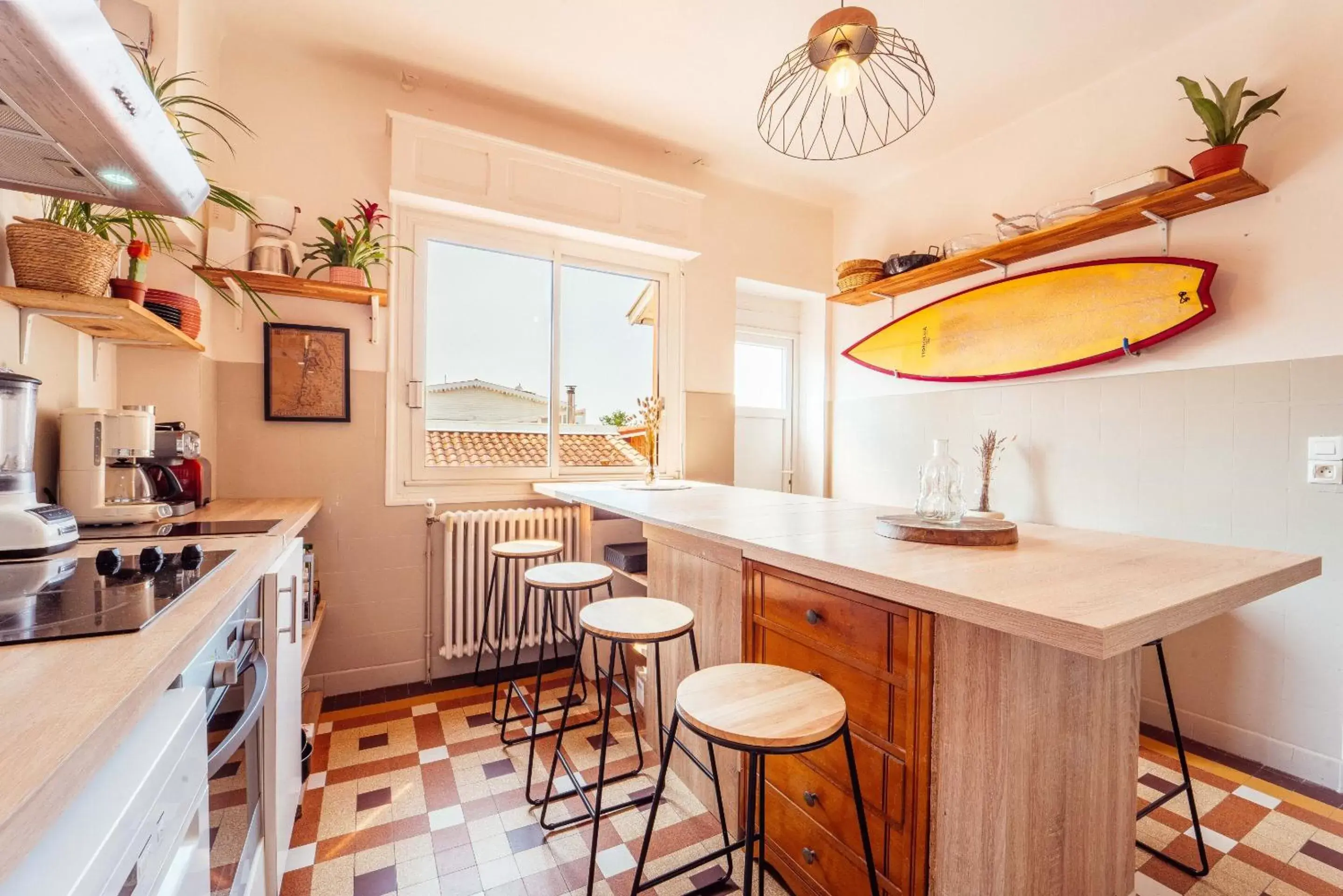 Kitchen or kitchenette, Bathroom in La Boga Surf House