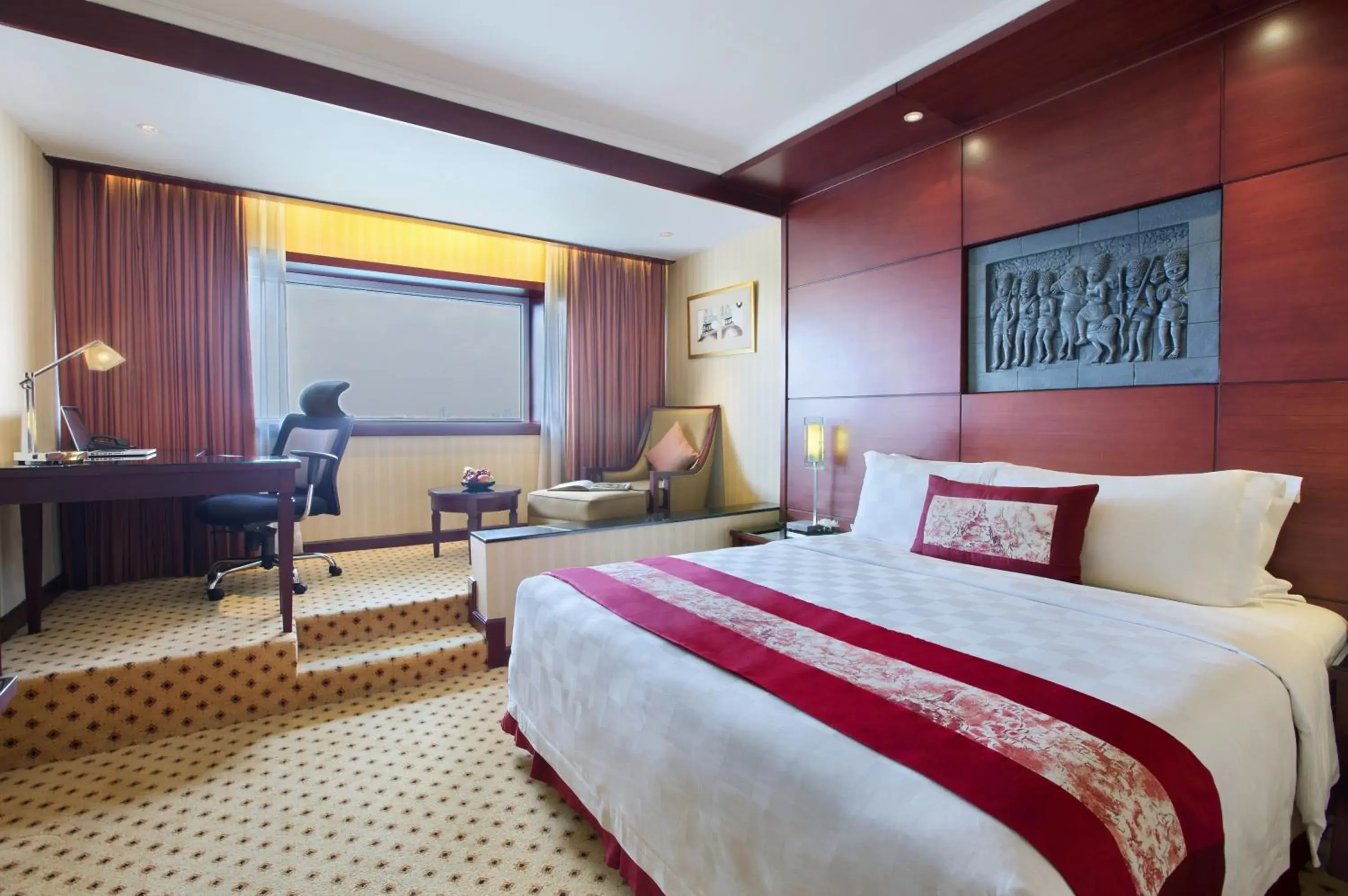 Bed in Borobudur Jakarta Hotel