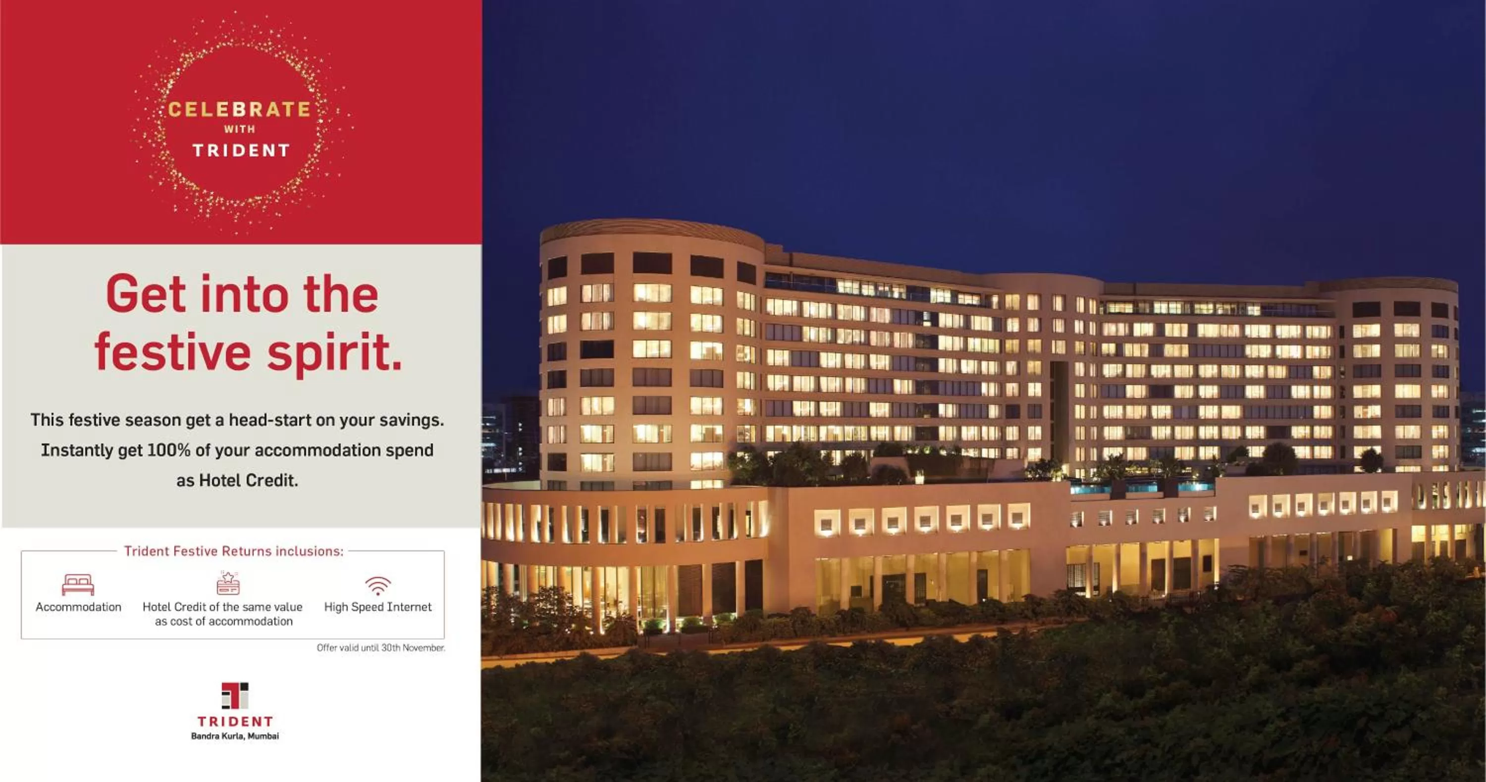 Bed in Trident Bandra Kurla