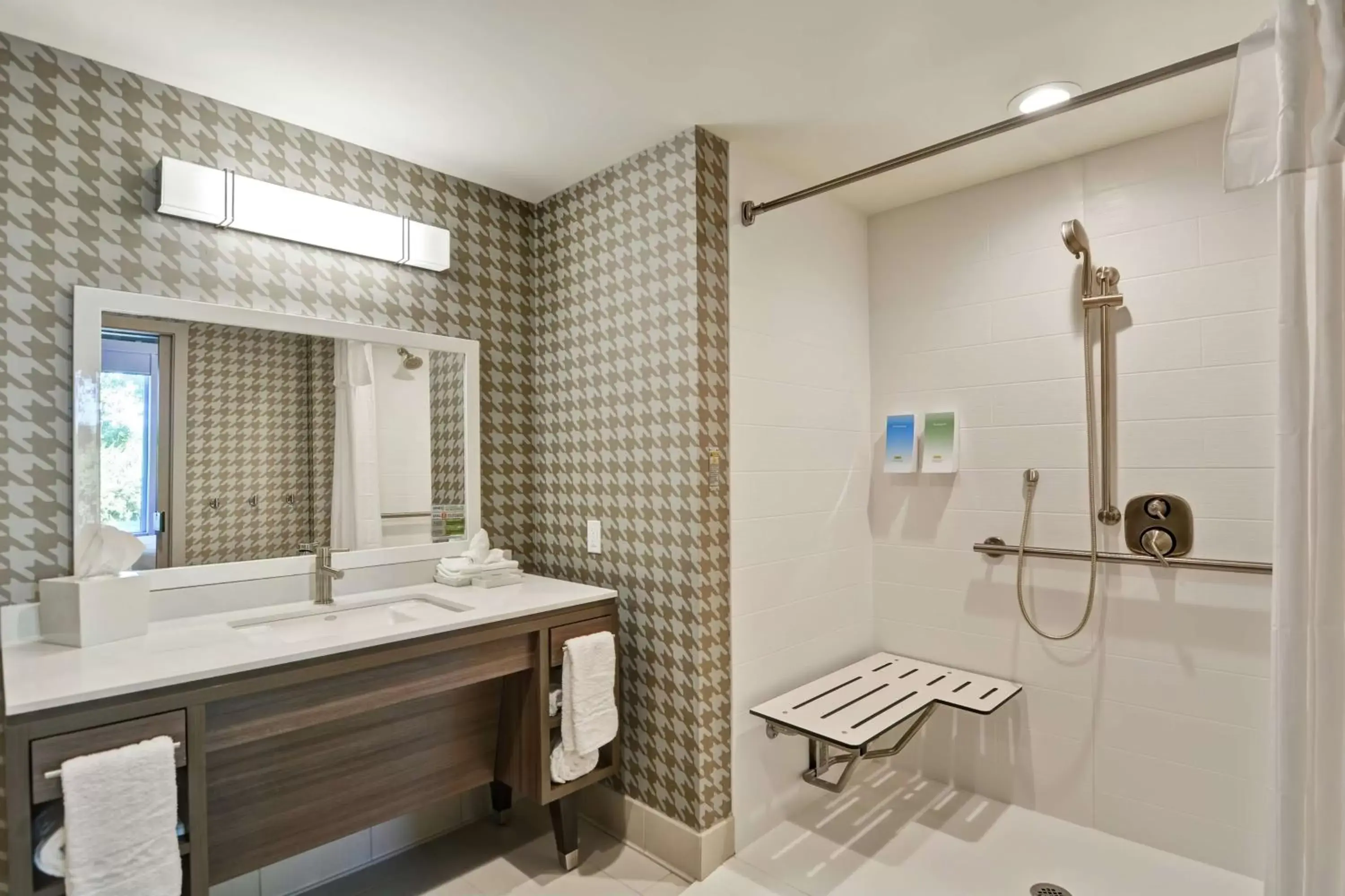 Bathroom in Home2 Suites By Hilton Dayton Vandalia Bathroom in Home2 Suites By Hilton Dayton Vandalia