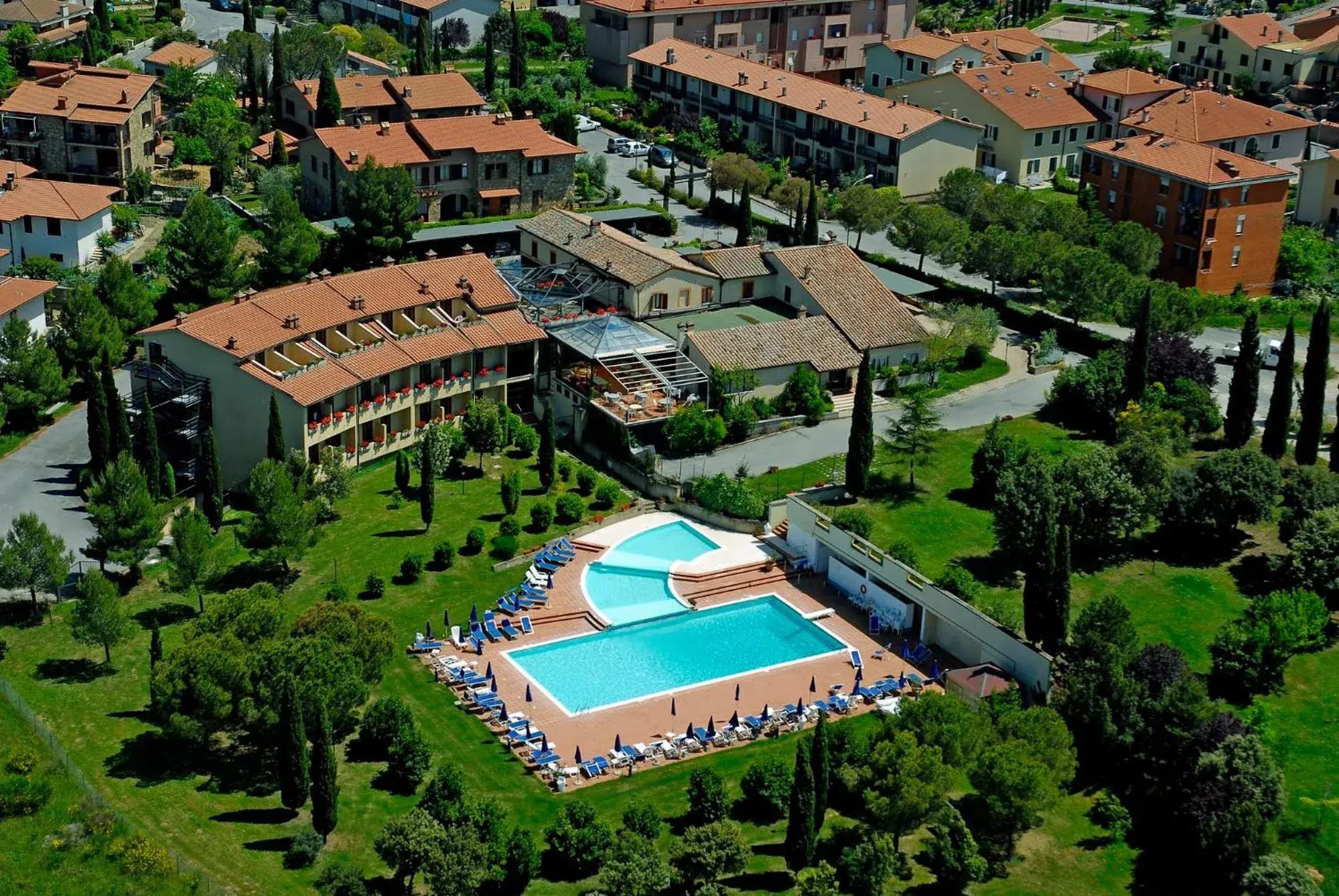 Swimming pool, Bird's-eye View in Hotel Palazzuolo
