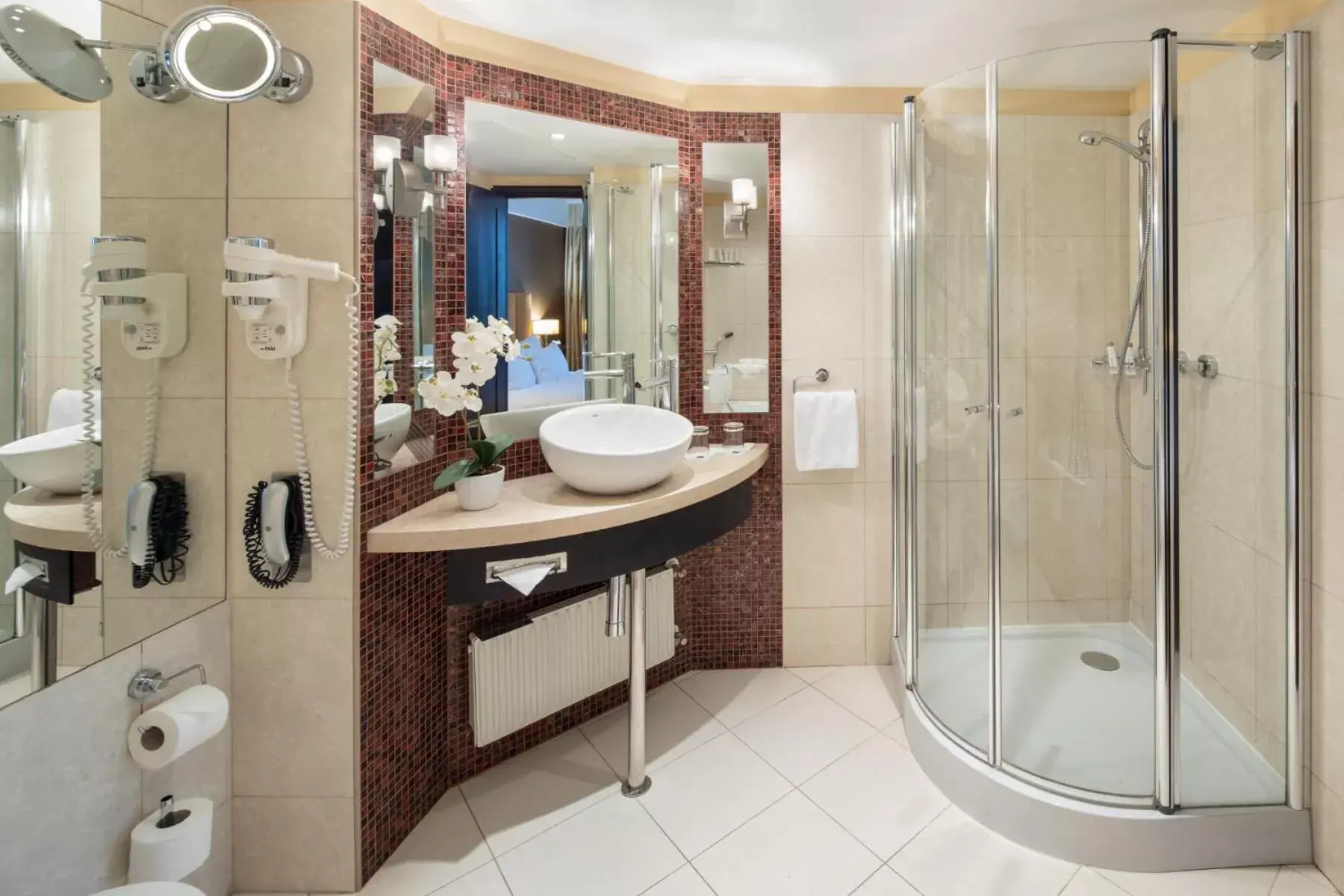 Shower, Bathroom in The Aquincum Hotel Budapest
