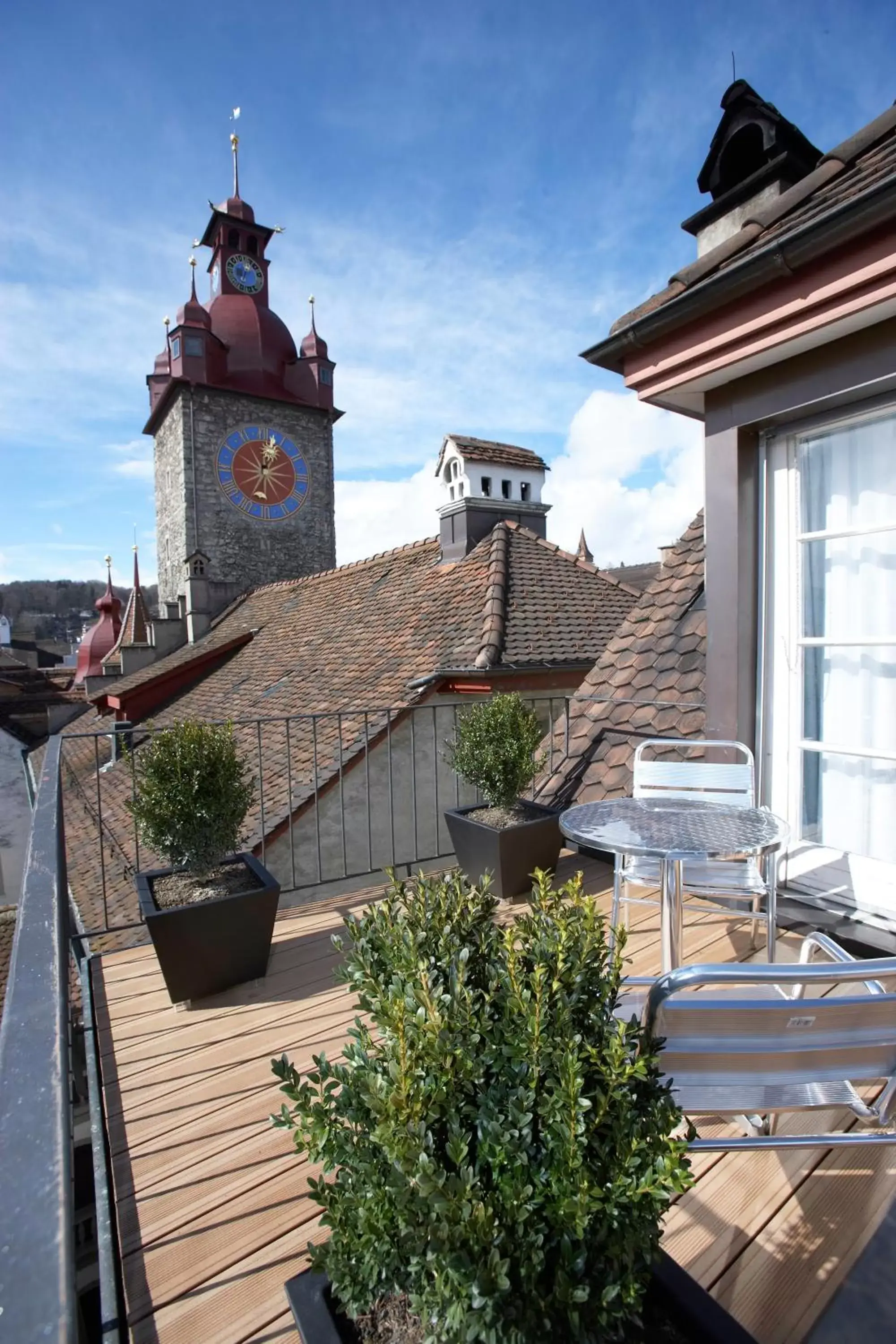 Balcony/Terrace in Boutique Hotel Weisses Kreuz - Adult only Hotel