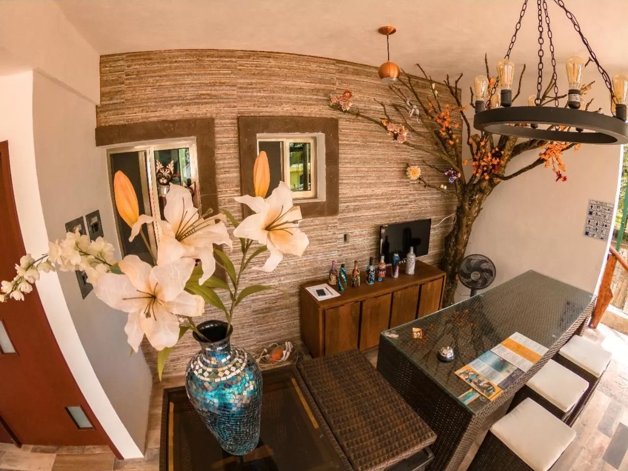 Lobby or reception in Hotel Pancho Villas Bacalar Vista a Laguna