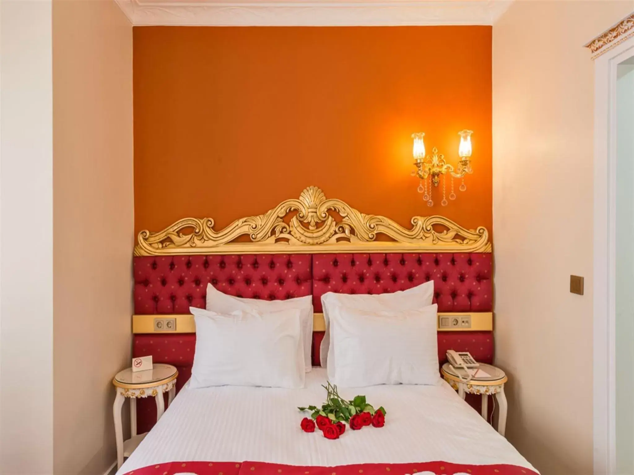 Decorative detail, Bed in Galatower Hotel