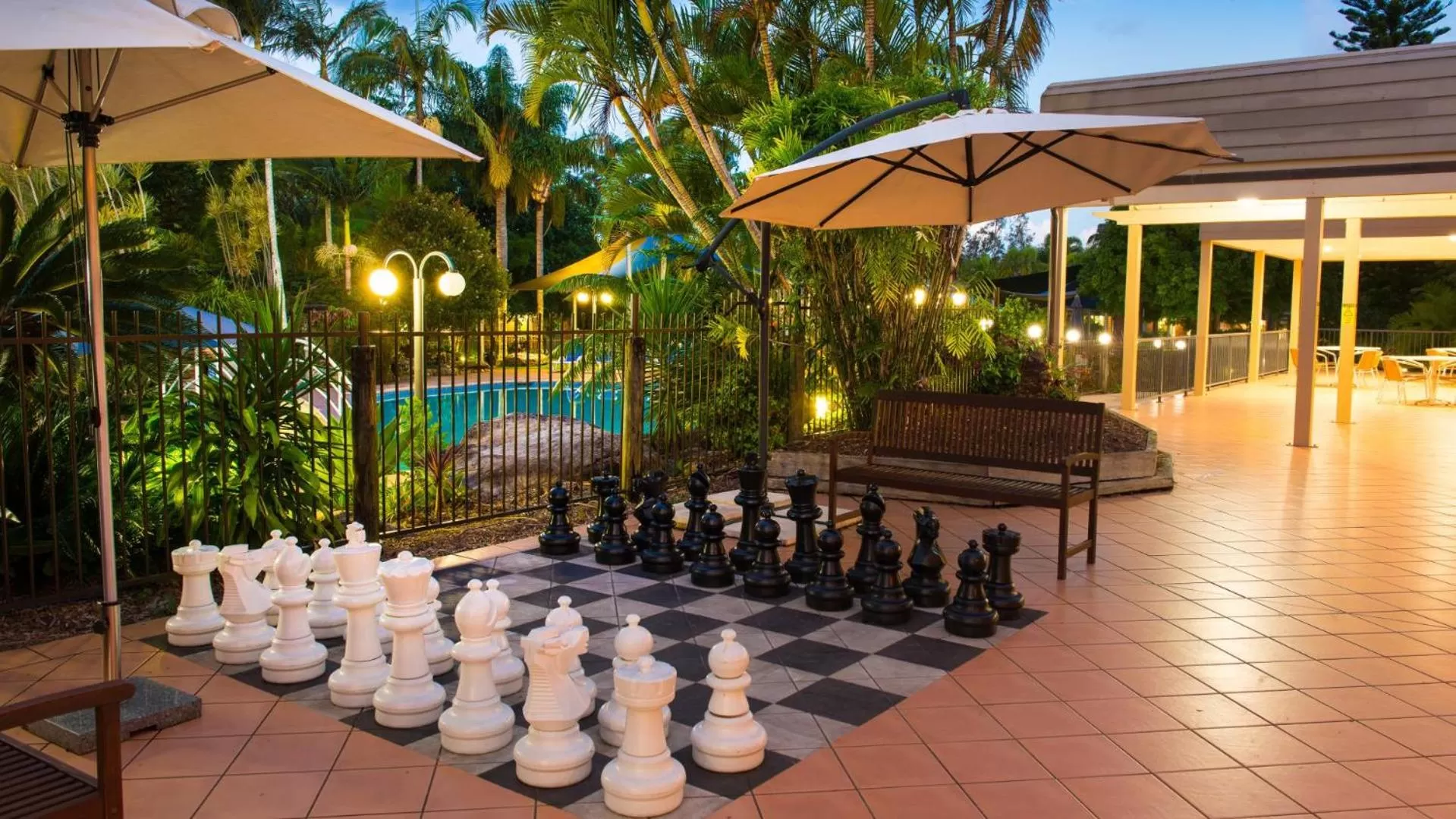 Patio in Boambee Bay Resort
