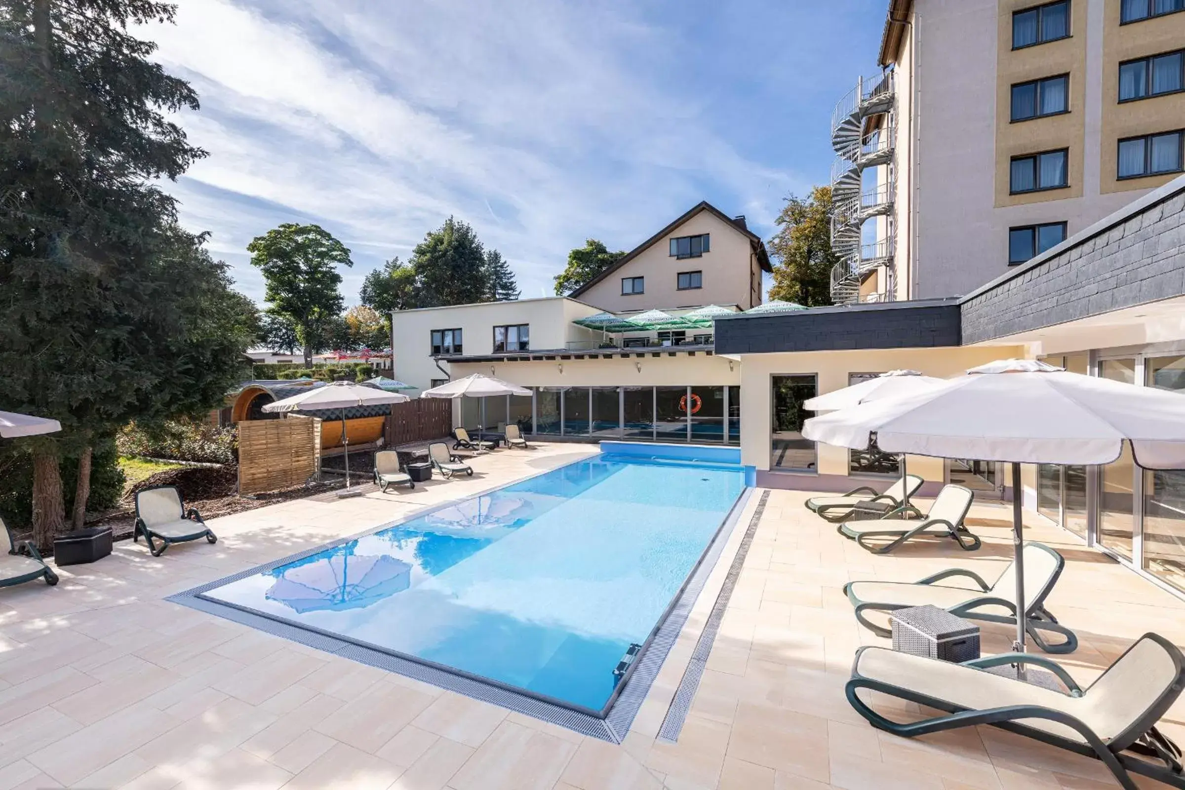 Balcony/Terrace, Swimming Pool in Akzent Aktiv & Vital Hotel Thüringen