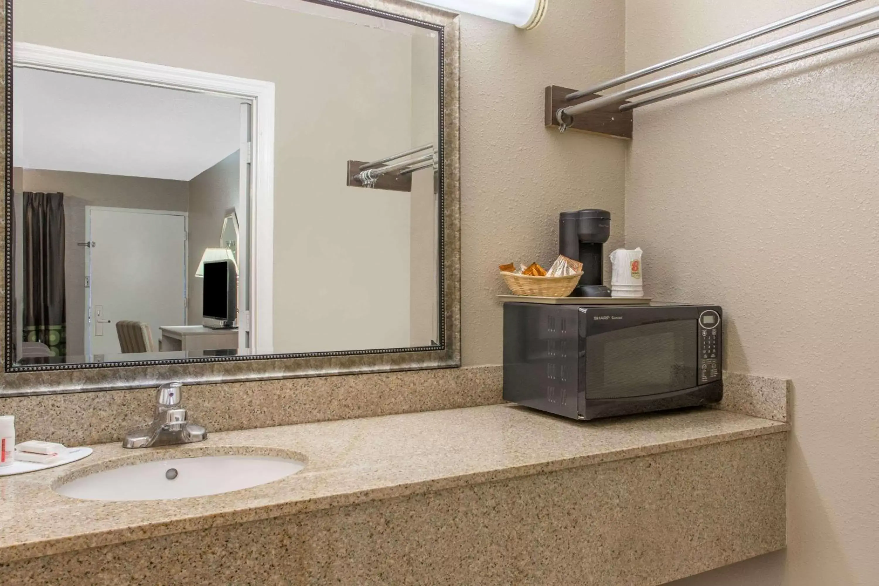 Bathroom in Super 8 by Wyndham Antioch/Nashville South East