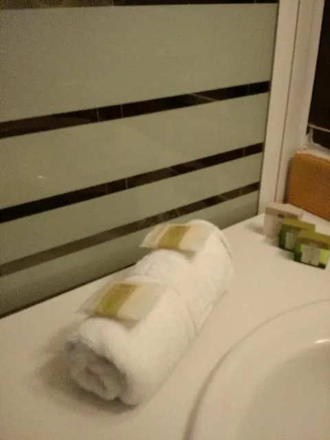 Bed in Logis Hotel Le Lac