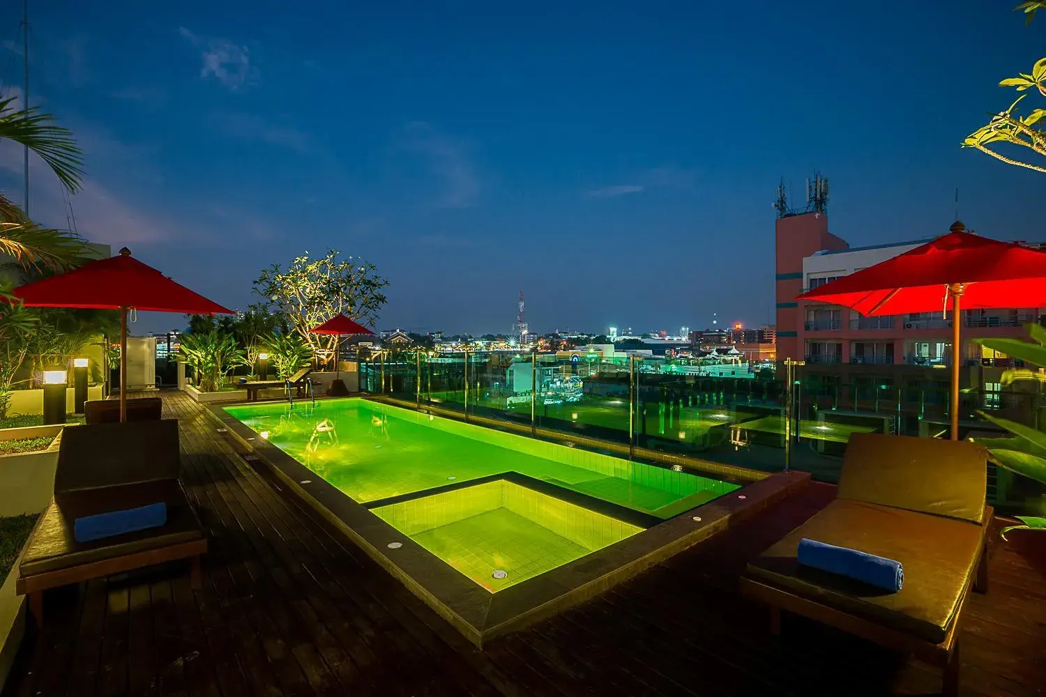 Night, Swimming Pool in Sunshine Hip Hotel - SHA Extra Plus
