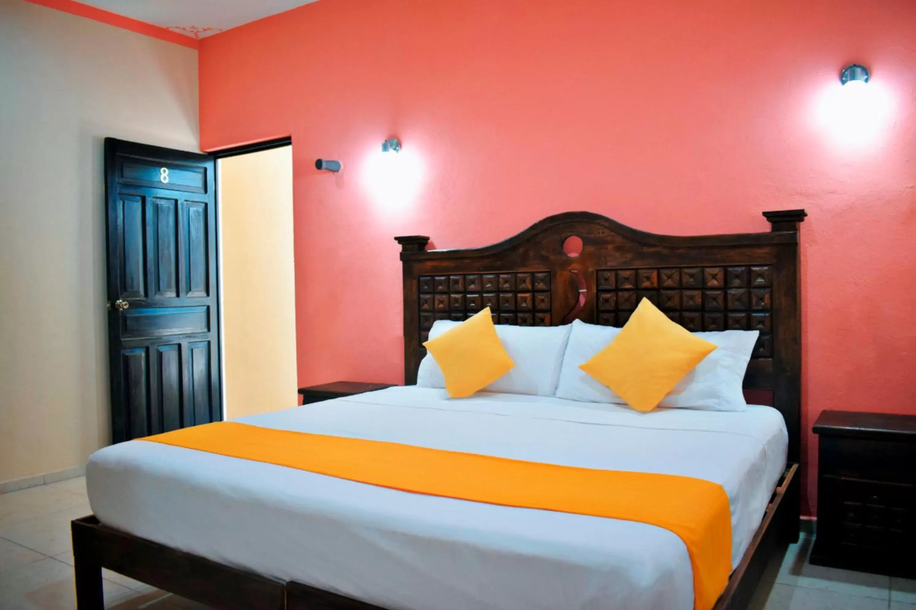 Bed in Hotel Casa Rico