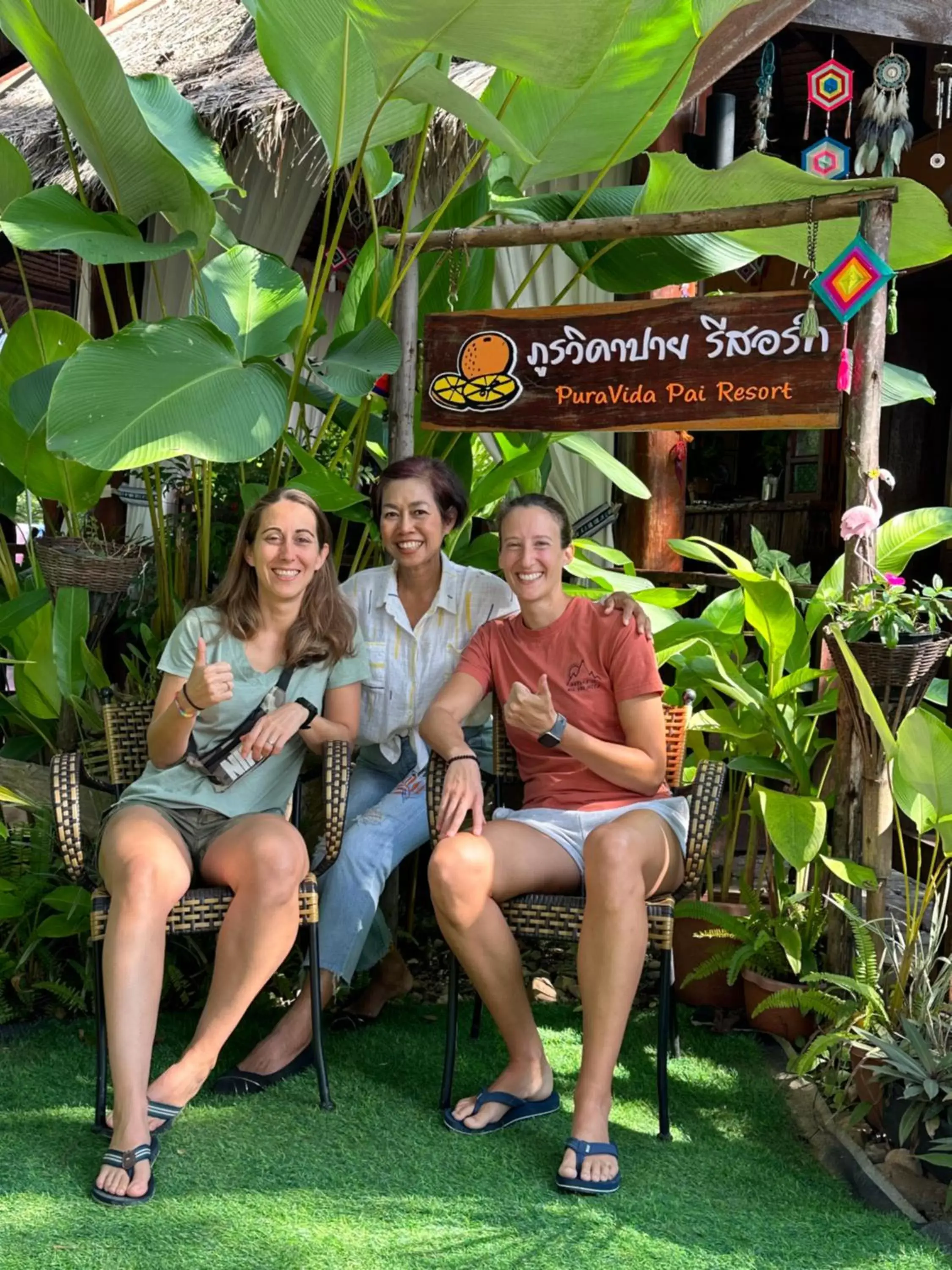 Guests in Pura Vida Pai Resort