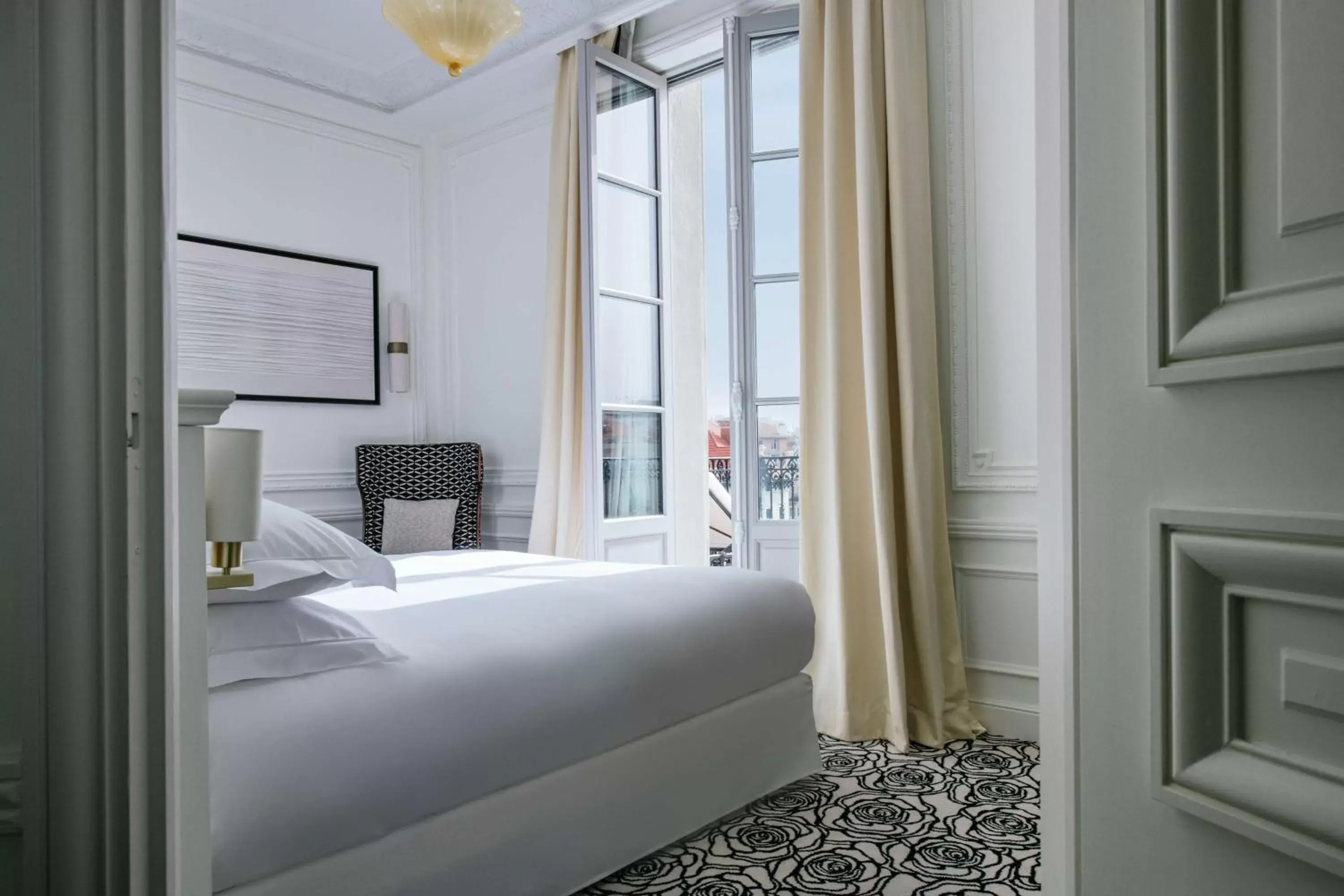 View (from property/room), Bed in Hôtel du Palais Biarritz, in The Unbound Collection by Hyatt