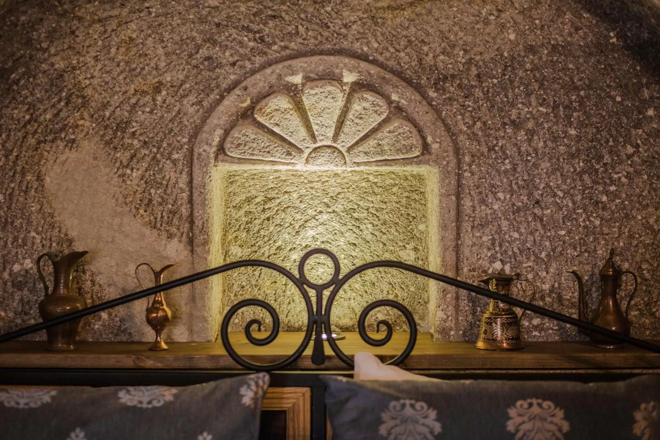 Bed in Lunar Cappadocia Hotel