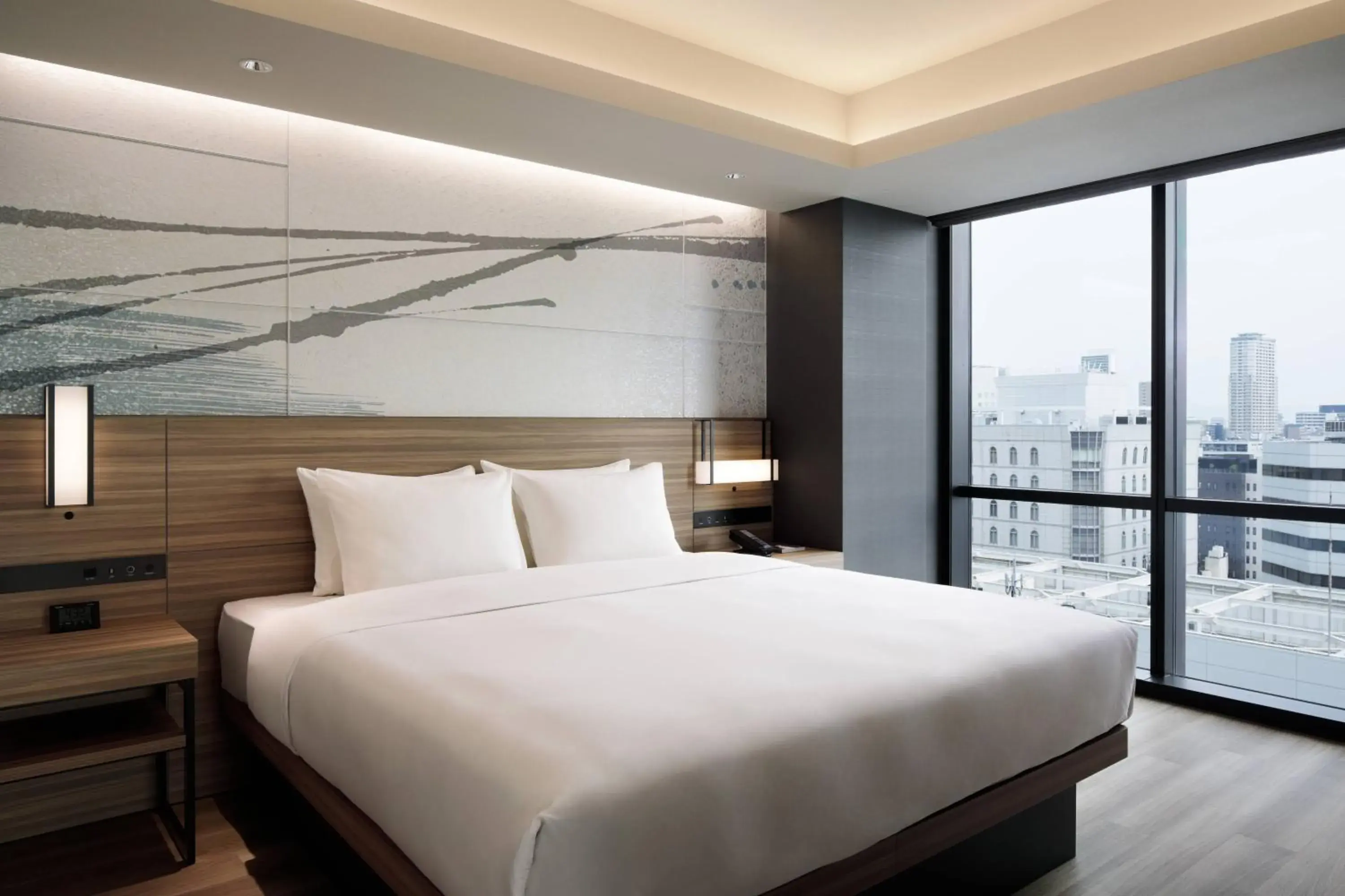 Bedroom, Bed in Courtyard by Marriott Osaka Honmachi