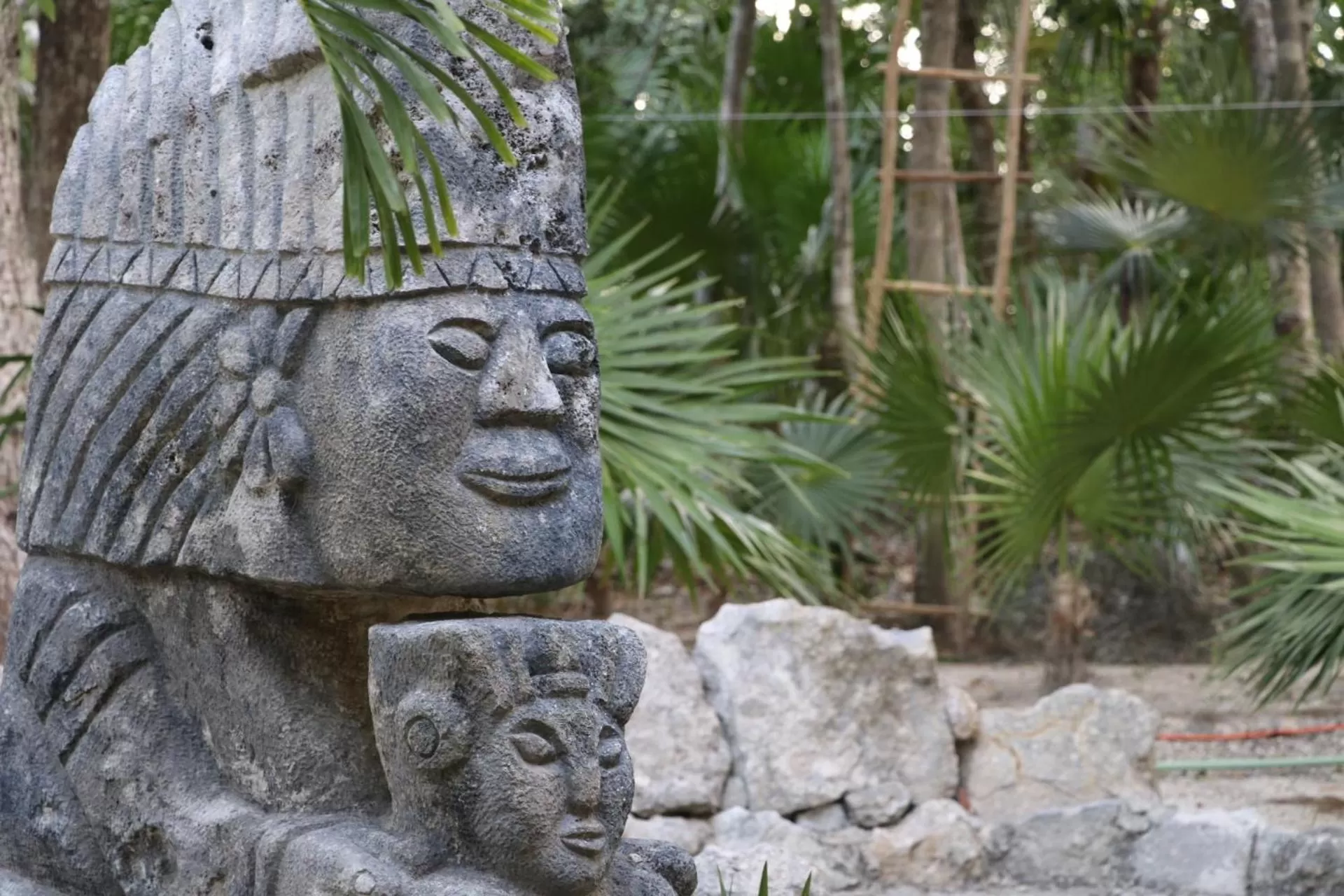 Garden in Zamna eco-lodge Tulum