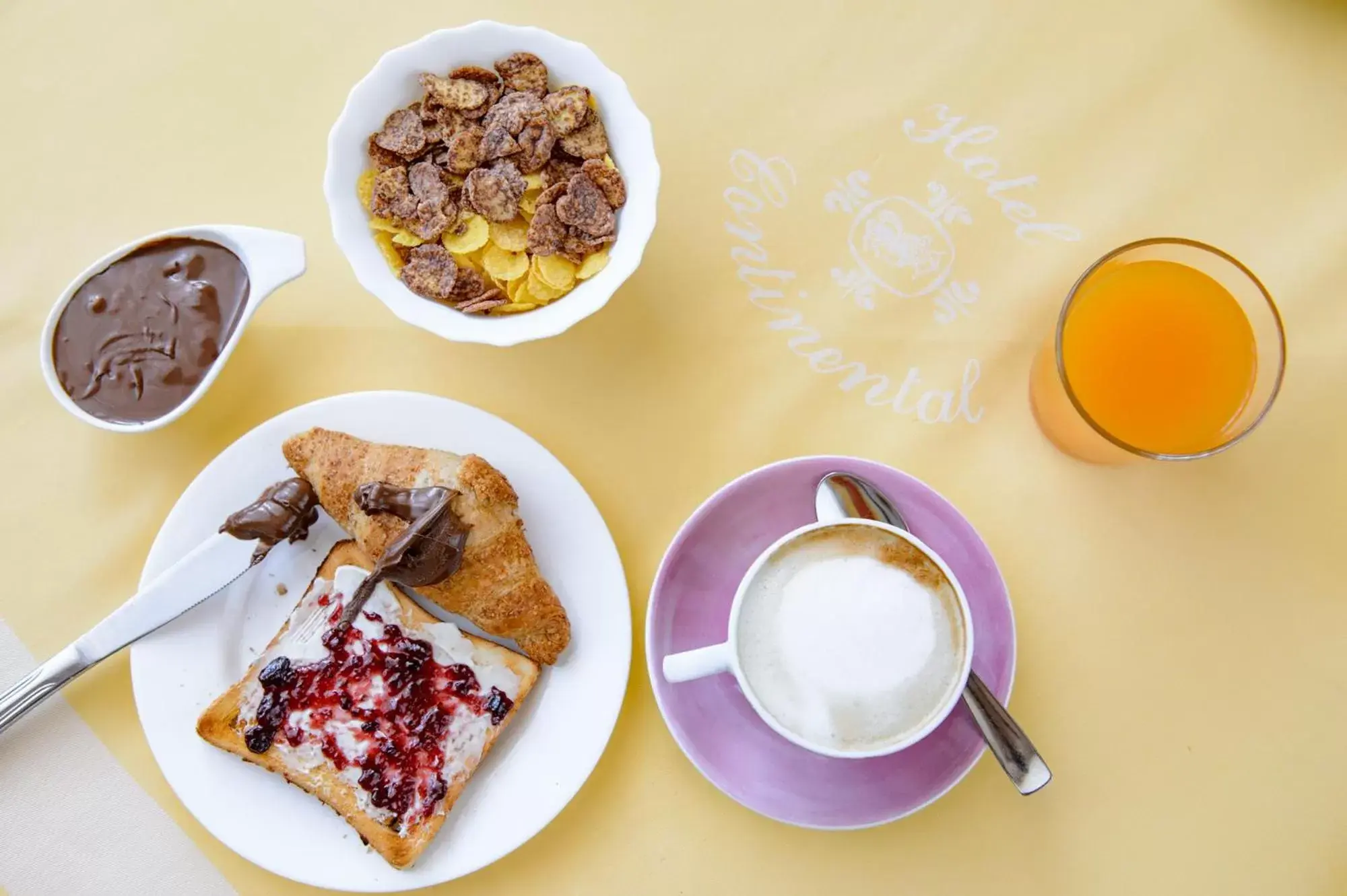 Food close-up in Hotel Continental Food close-up in Hotel Continental