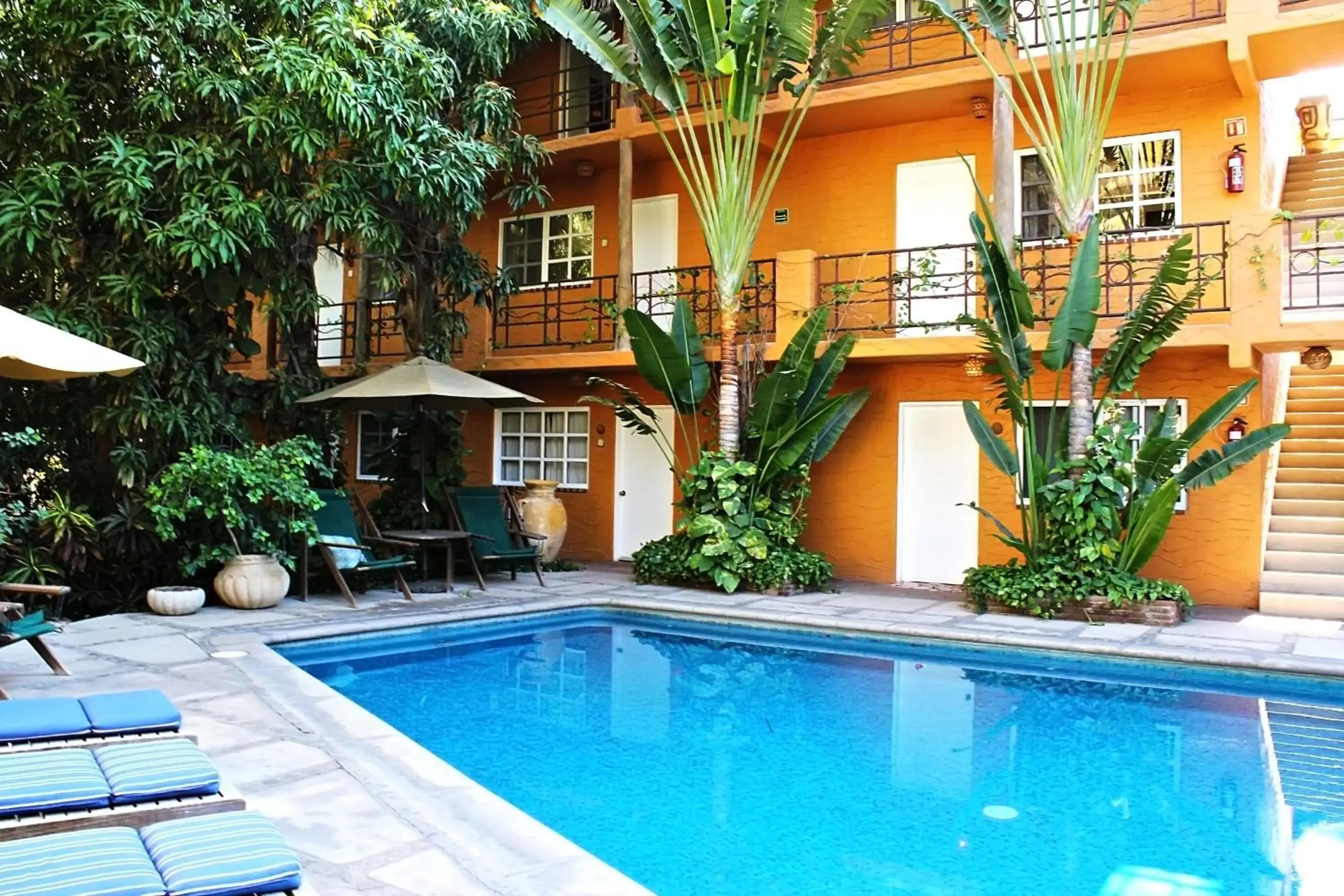 Swimming pool, Property Building in The Bungalows Hotel
