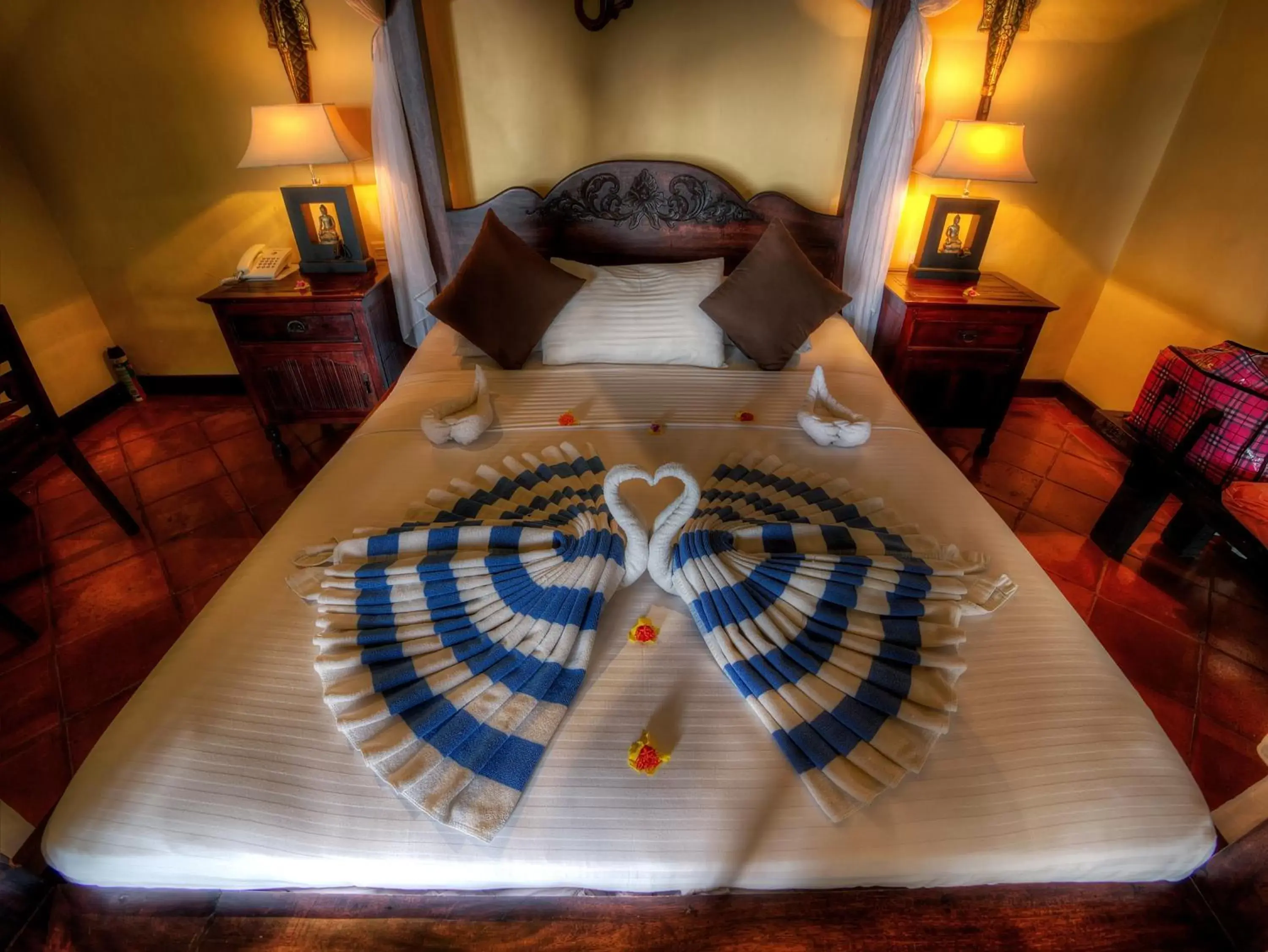 Bed in Puri Mangga Sea View Resort and Spa
